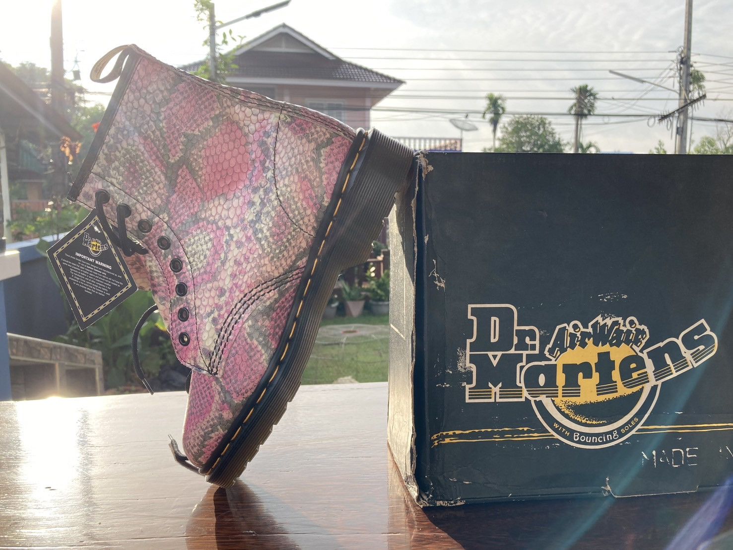 Dr. Martens RARE! Dr. Martens 9485 Python Pink – Made in England Size US 6.5 / IT 36.5 - 6 Thumbnail