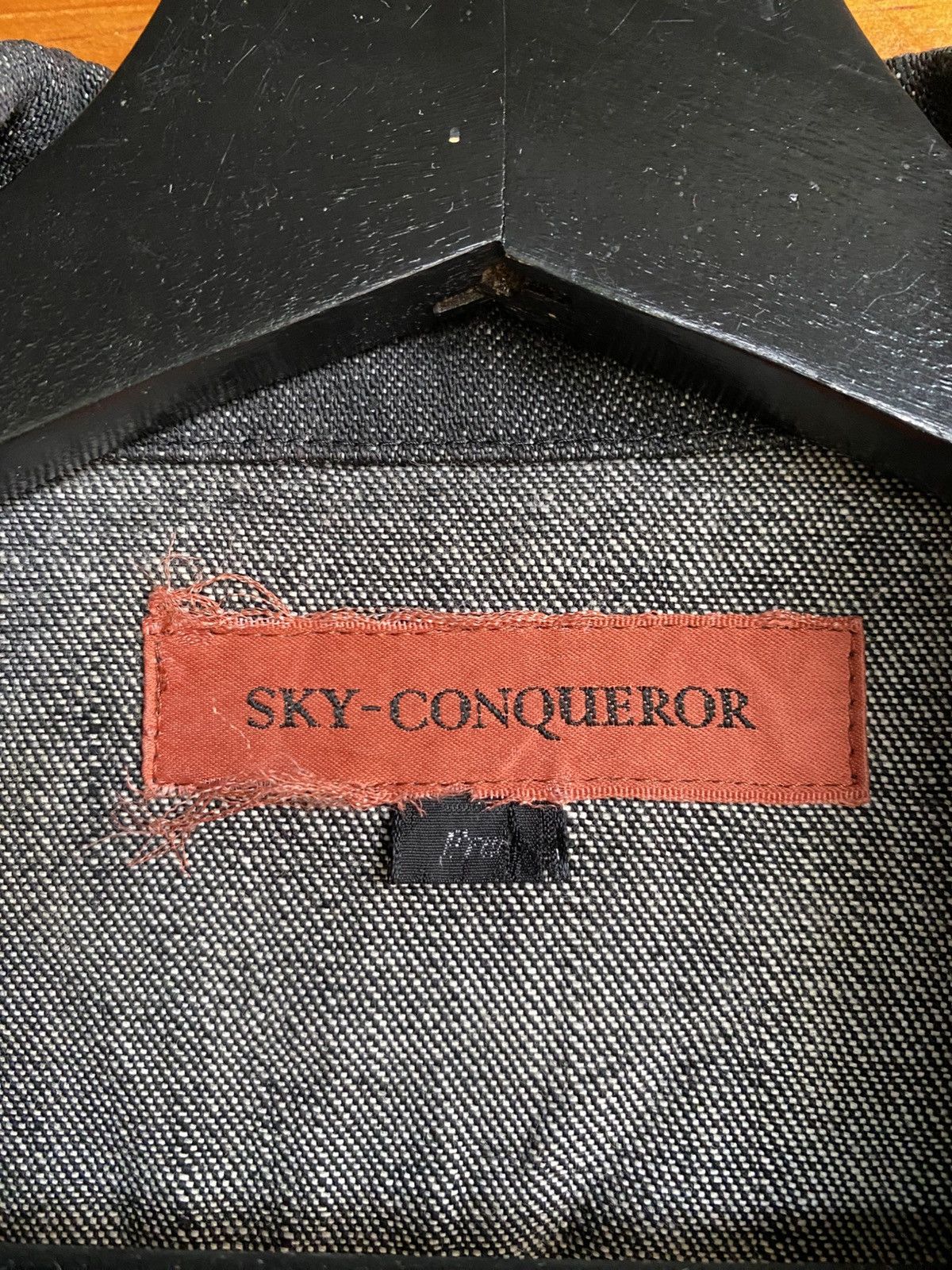 Vintage SKY-CONQUEROR Black Denim Bomber Jacket – Japanese