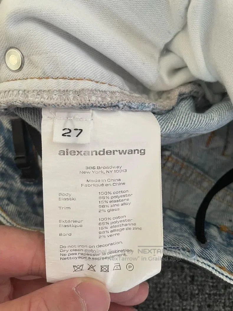 Alexander Wang Alexander Wang Denim Shorts with Rhinestones. Size US 27 - 6 Thumbnail