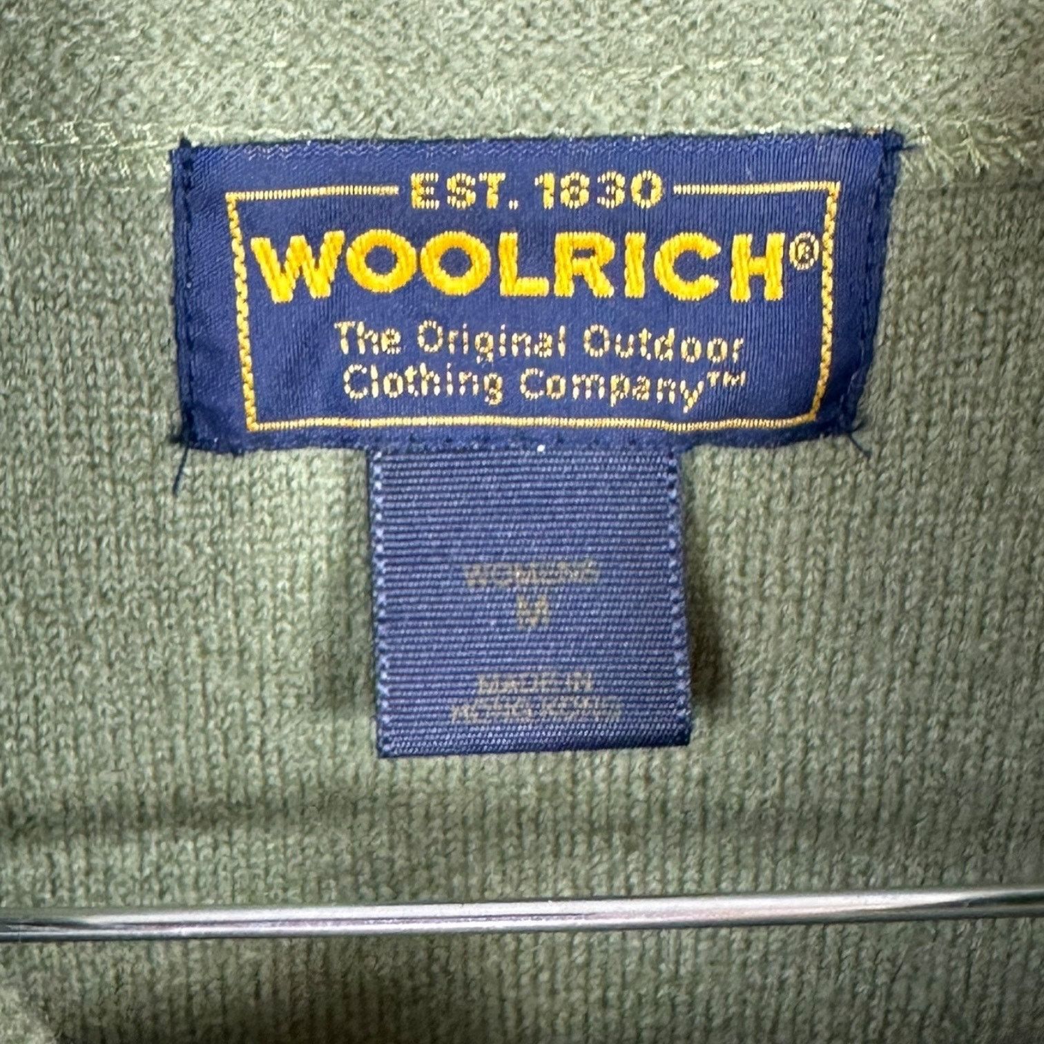 Woolrich Woolen Mills Woolrich Women’s Medium Green Full Zip Wool Jacket Coat Size M / US 6-8 / IT 42-44 - 3 Thumbnail