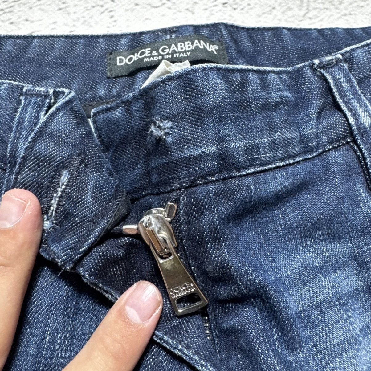 Dolce & Gabbana flared bootcut dolce gabbana jeans y2k with big metal logo Size 26" / US 2 / IT 38 - 6 Thumbnail
