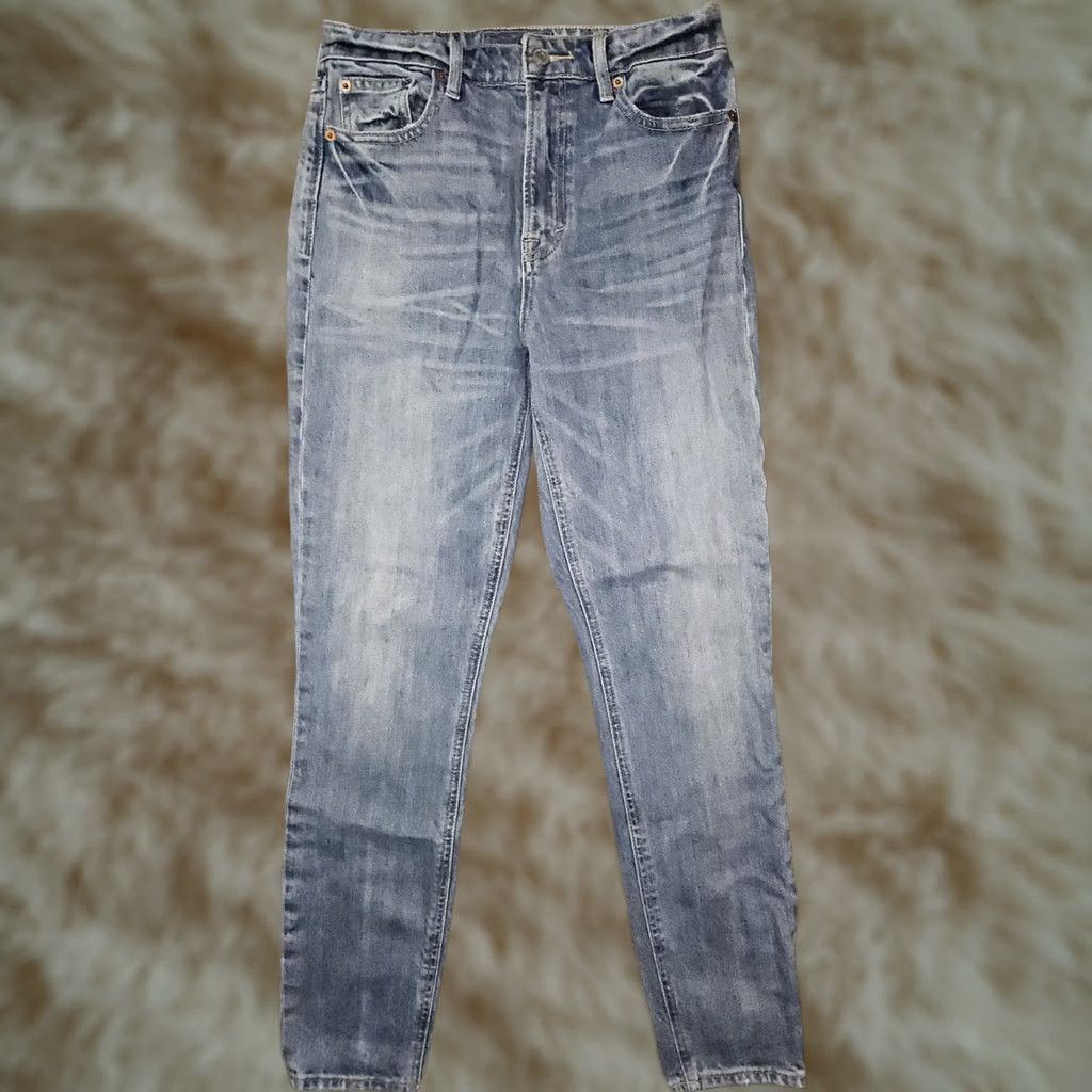 Lucky Brand Lucky Brand Bridgette Skinny Jeans Women's 4 Regular High Rise Blue Embroidered Denim Jeans 90s City Preppy Girls/Womens Size 27" / US 4 / IT 40 - 1 Thumbnail