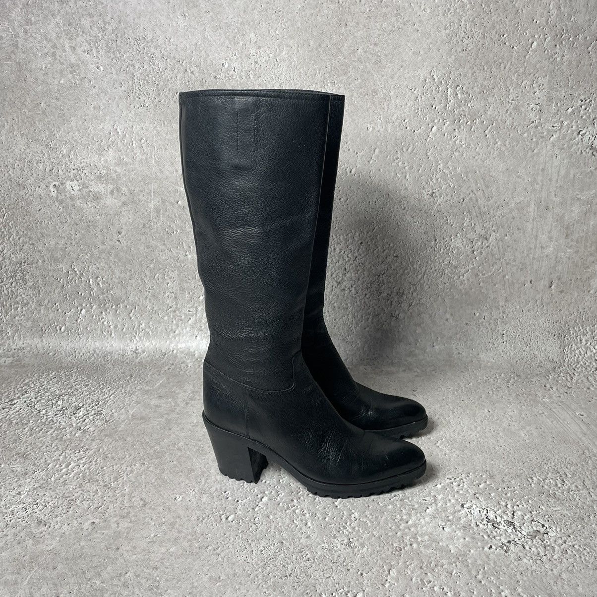 Prada × Vintage Prada Leather Black High Knee Boots Size US 8 / IT 38 - 4 Thumbnail