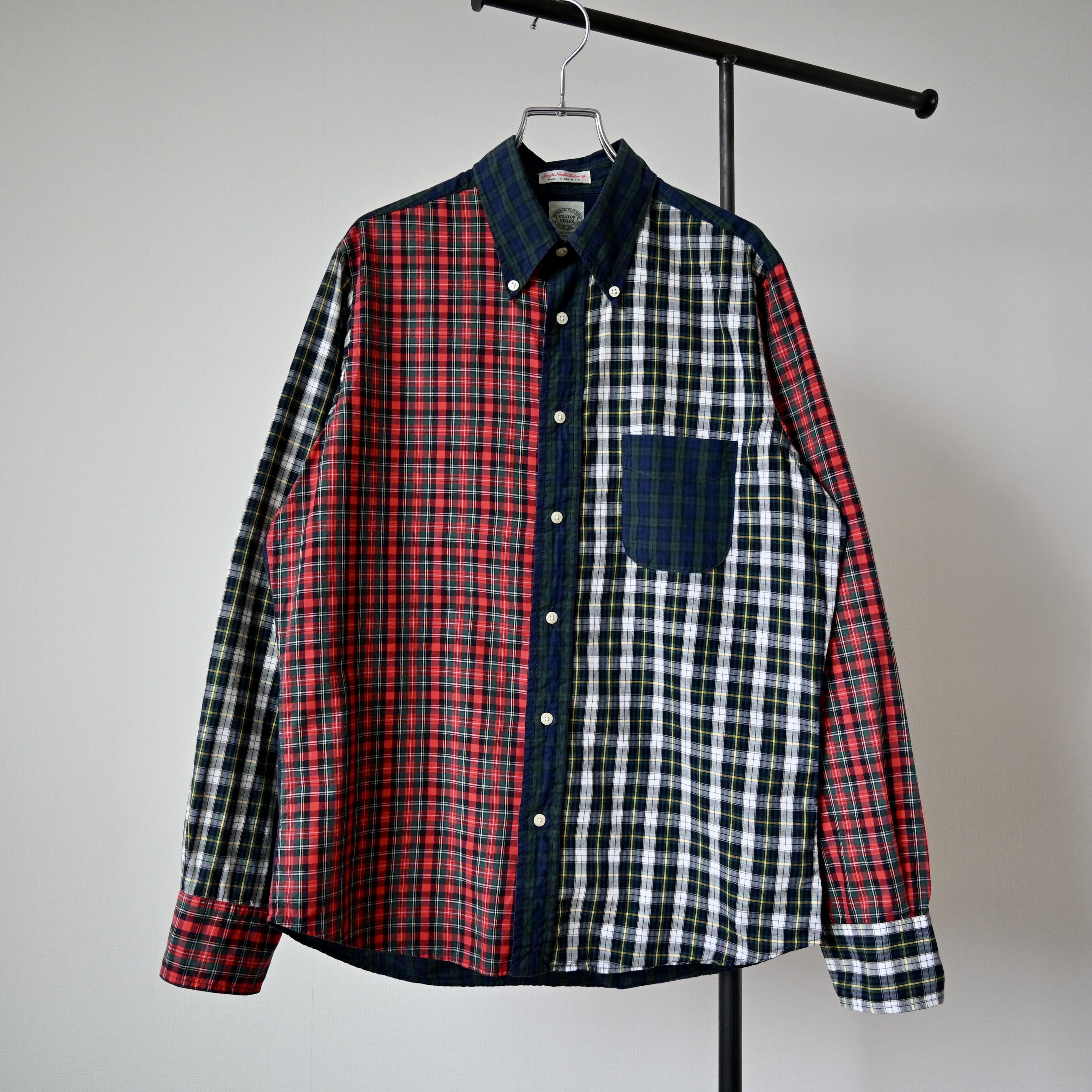 Vintage VTG 2000s KEATON CHASE crazy plaid BD shirt made in USA Size US S / EU 44-46 / 1 - 1 Thumbnail