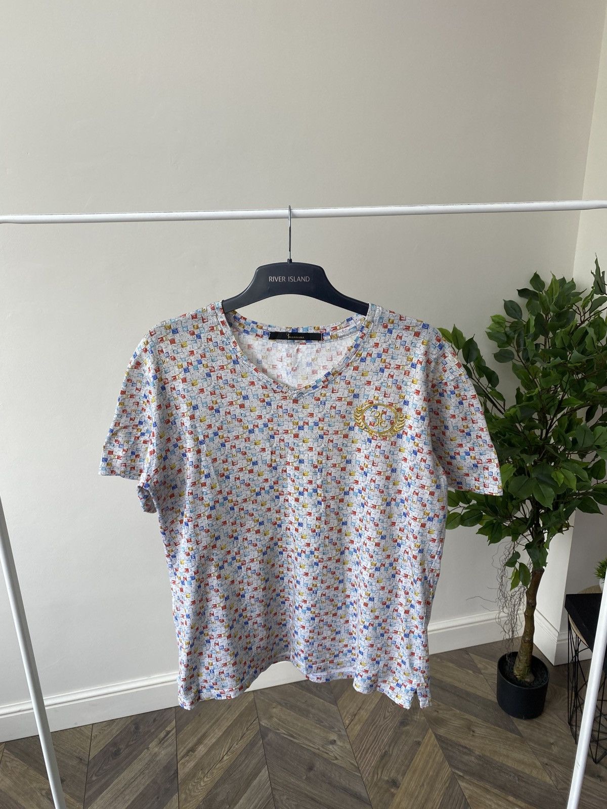 Billionaire Couture × Designer × Vintage Vintage Billionaire Couture Luxury v-neck T-Shirt Size M / US 6-8 / IT 42-44 - 4 Thumbnail