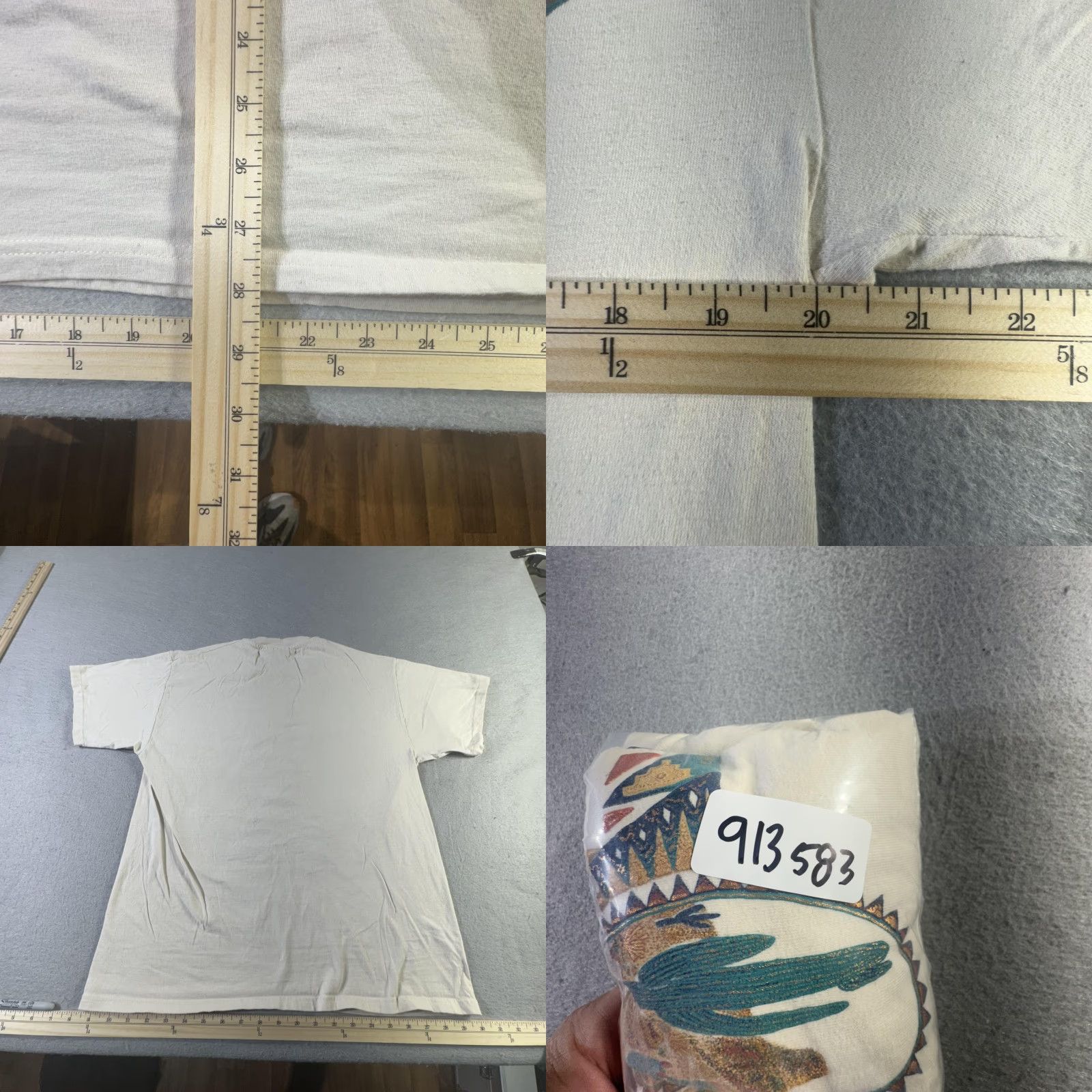 Hanes VINTAGE Arizona T-Shirt Men Large Beige Graphic 90s Southwestern Desert Cowboy Crew Neck Size US L / EU 52-54 / 3 - 8 Thumbnail