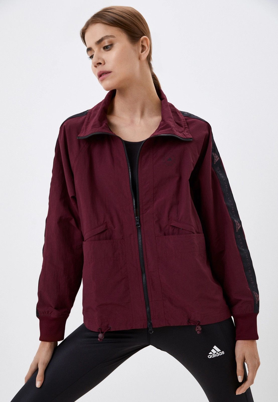Adidas × Stella McCartney Rare❤️ Adidas x Stella McCartney Maroon Light Jacket Size S / US 4 / IT 40 - 1 Thumbnail