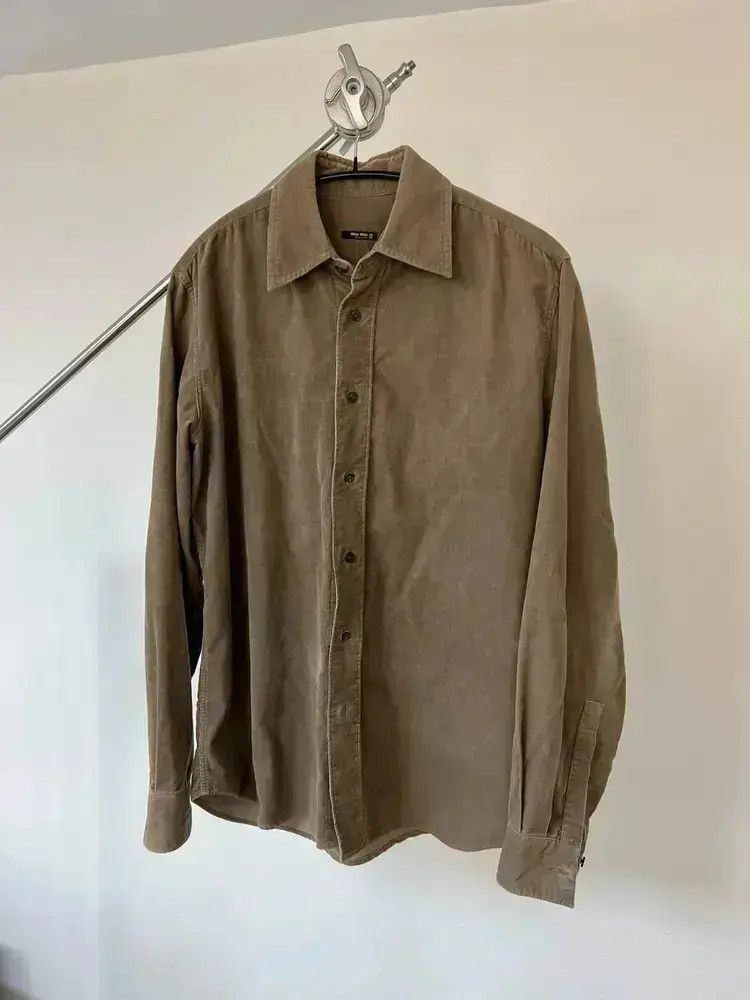 Miu Miu Miu Miu Sz 38 Vintage Miumiu 80s Corduroy Work Shirt-2506 Size US M / EU 48-50 / 2 - 2 Thumbnail