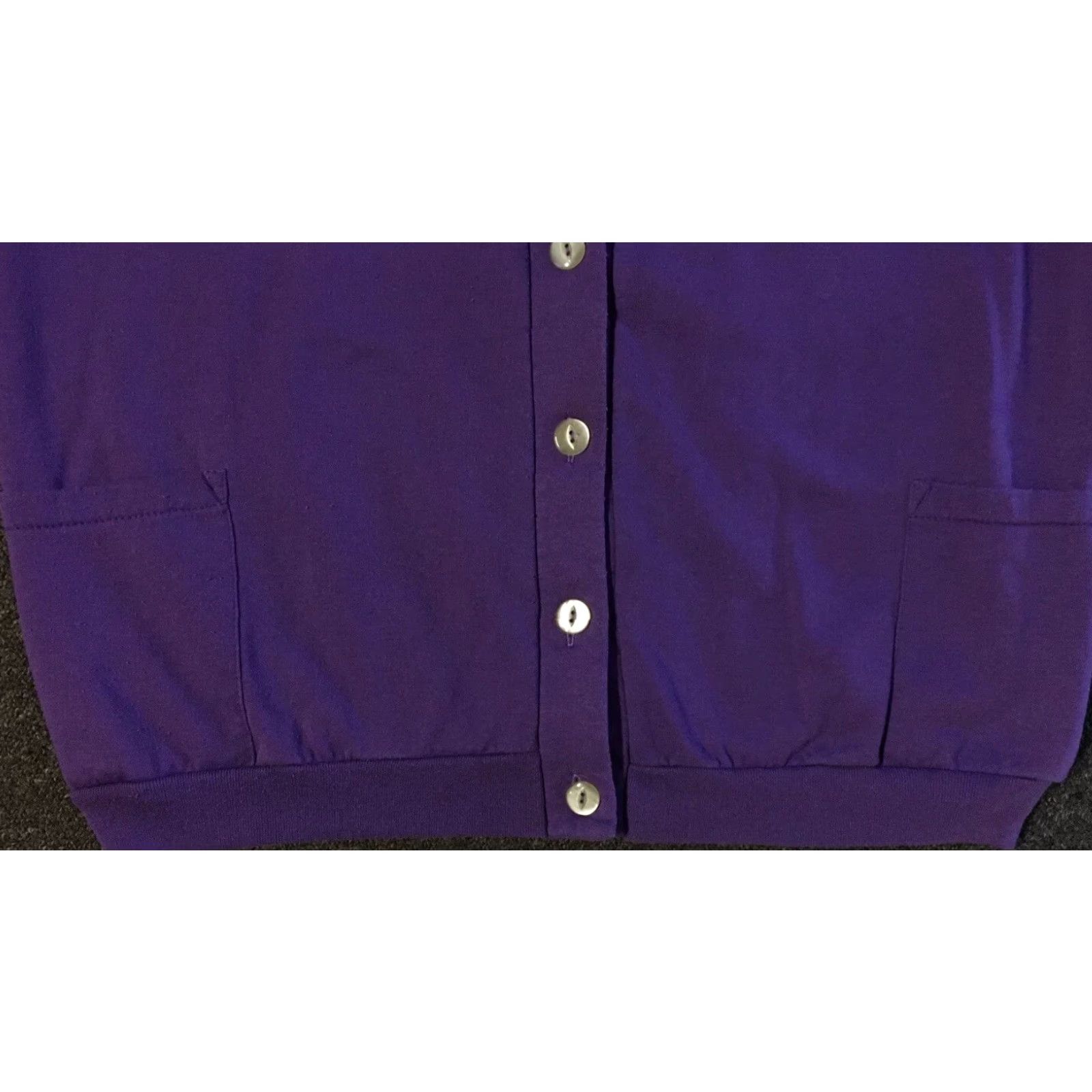 Vintage Vtg 80s Faded Glitter Art Cardigan Sweatshirt XL USA Hoodie Women's Purple 90s Grunge Nature Boxy Cardigan Size XL / US 12-14 / IT 48-50 - 4 Thumbnail