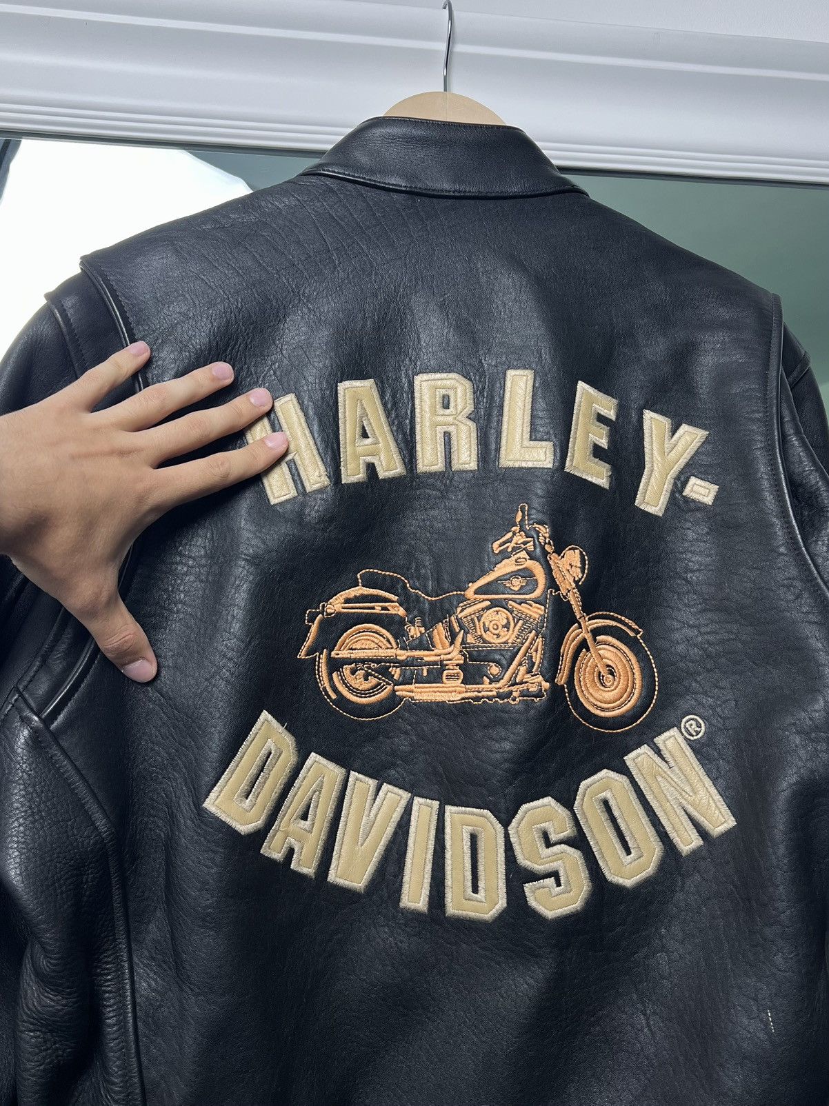 Harley-Davidson Vintage Leather Jacket Size L USA Black