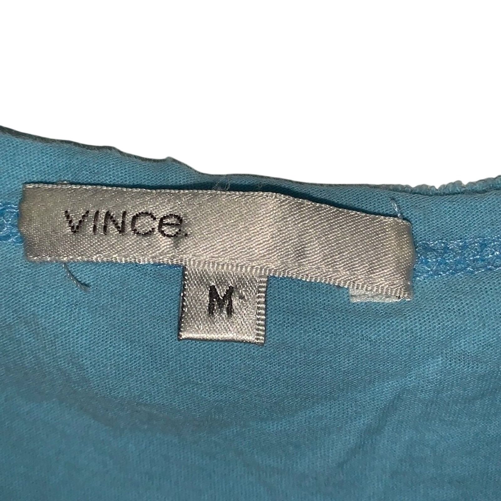 Vince VINCE Light Blue Long Sleeve 100% Cotton Top M Size M / US 6-8 / IT 42-44 - 4 Thumbnail