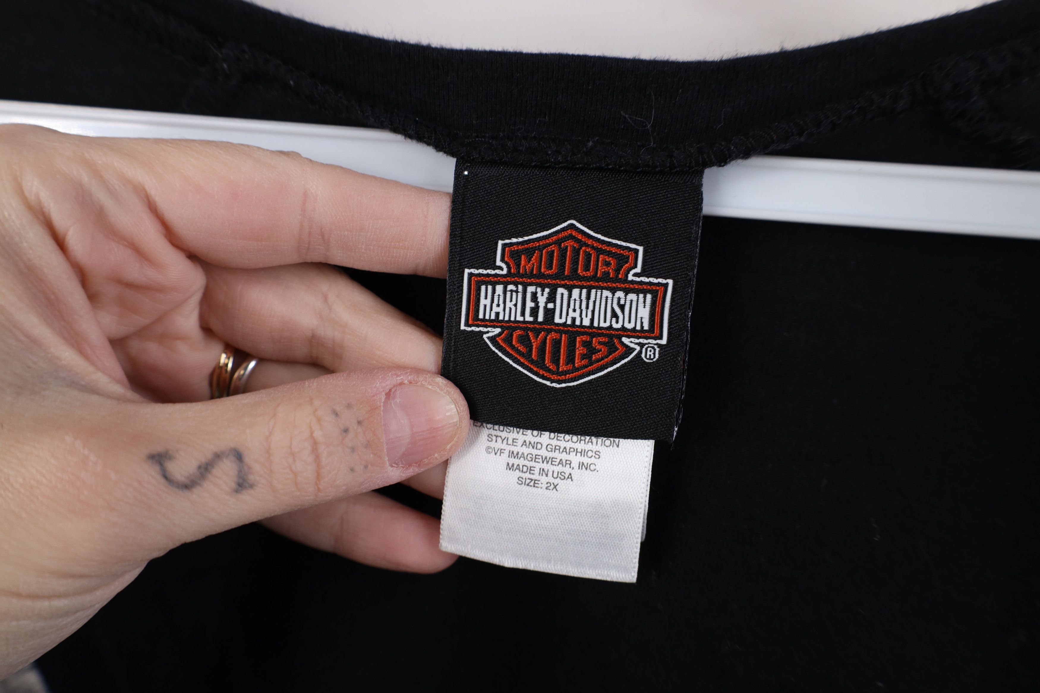Harley Davidson Vintage Y2K Babydoll Harley Davidson Long Sleeve T-Shirt Size XXL / US 16-18 / IT 52-54 - 7 Thumbnail