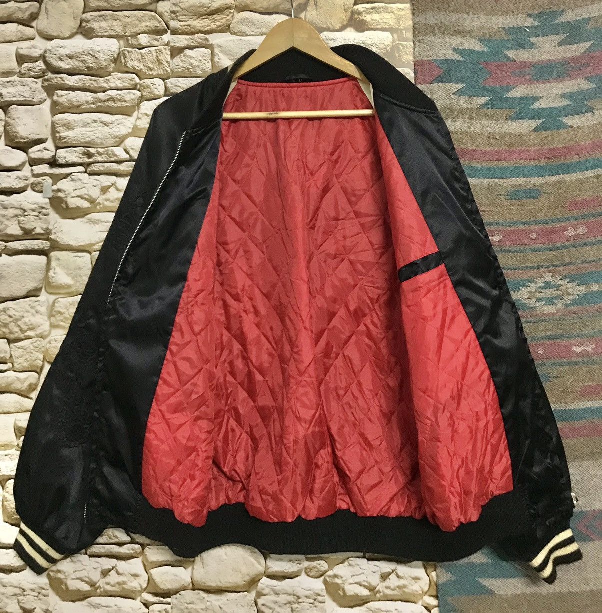 Japanese Brand × Vintage Vintage Souvenir Sukajan Black Dragon Size US L / EU 52-54 / 3 - 3 Thumbnail