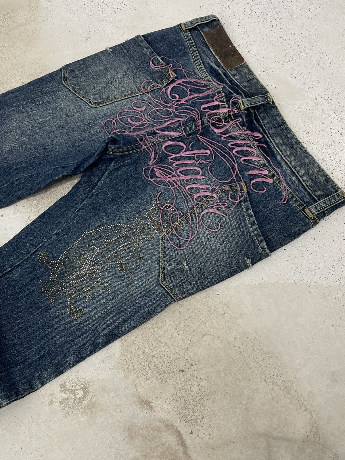 Christian Audigier Vintage Christian Audiger Embroidered Affliction Denim Size US 30 / EU 46 - 6 Thumbnail