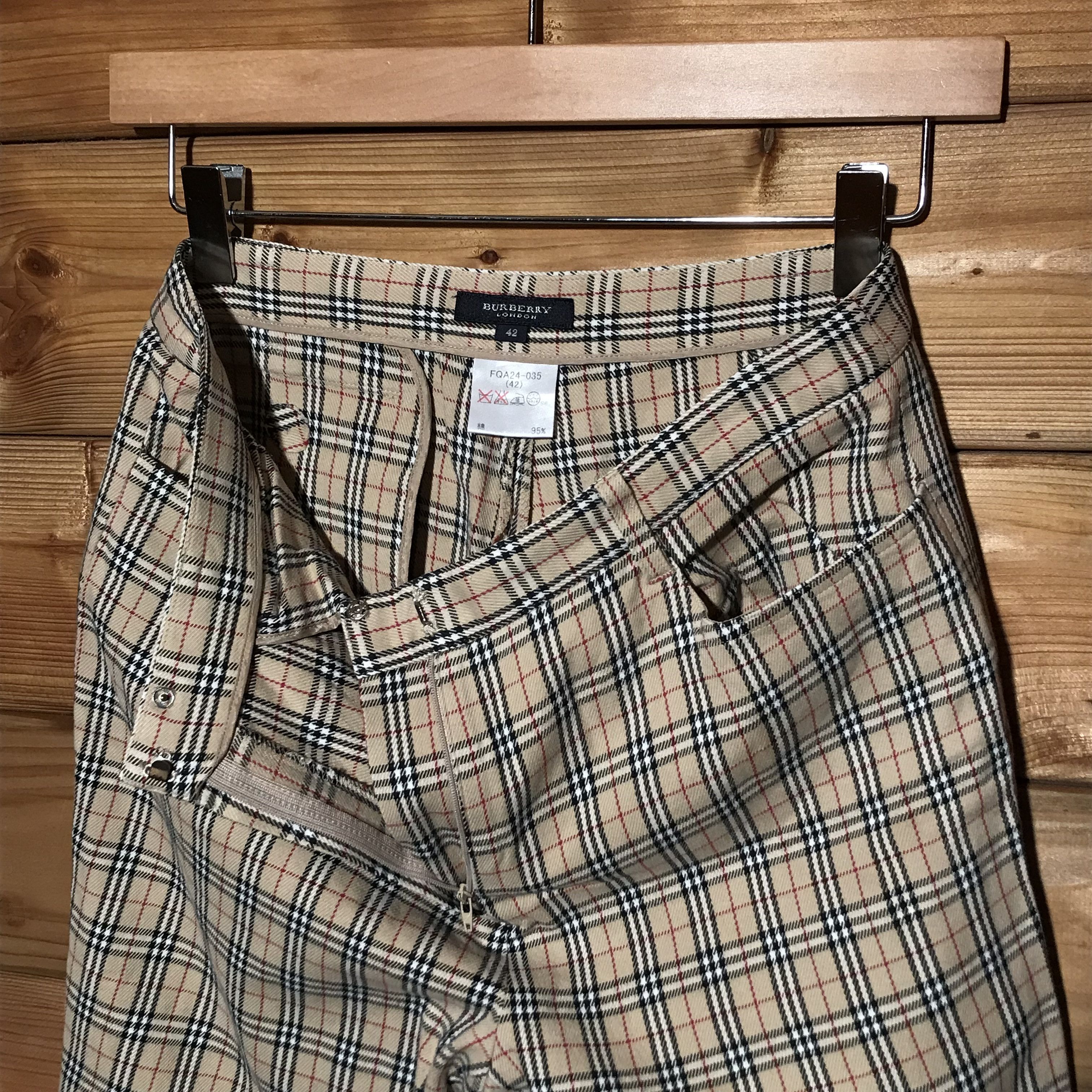 Burberry × Vintage 00s Burberry Nova Check Pattern Golf Style Trousers Size 28" / US 6 / IT 42 - 5 Thumbnail