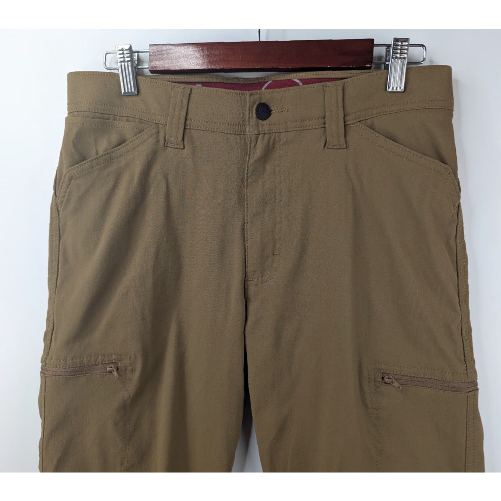 Wrangler Wrangler Men's Brown Cargo Pants 30x32 Nylon Flat Front Zipper Pockets Pants Mens Brown Cargo 30 32 Wrangler Size US 30 / EU 46 - 3 Thumbnail
