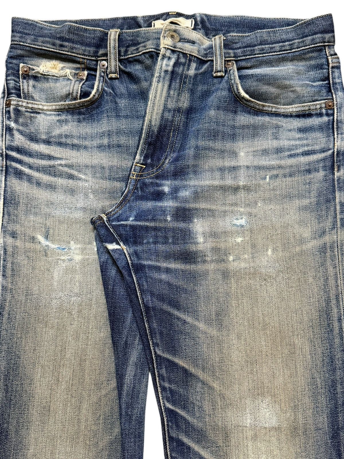 Uniqlo Vintage Japan Uniqlo Mud Wash Clawmark Whisker Straight Leg Size US 32 / EU 48 - 4 Thumbnail