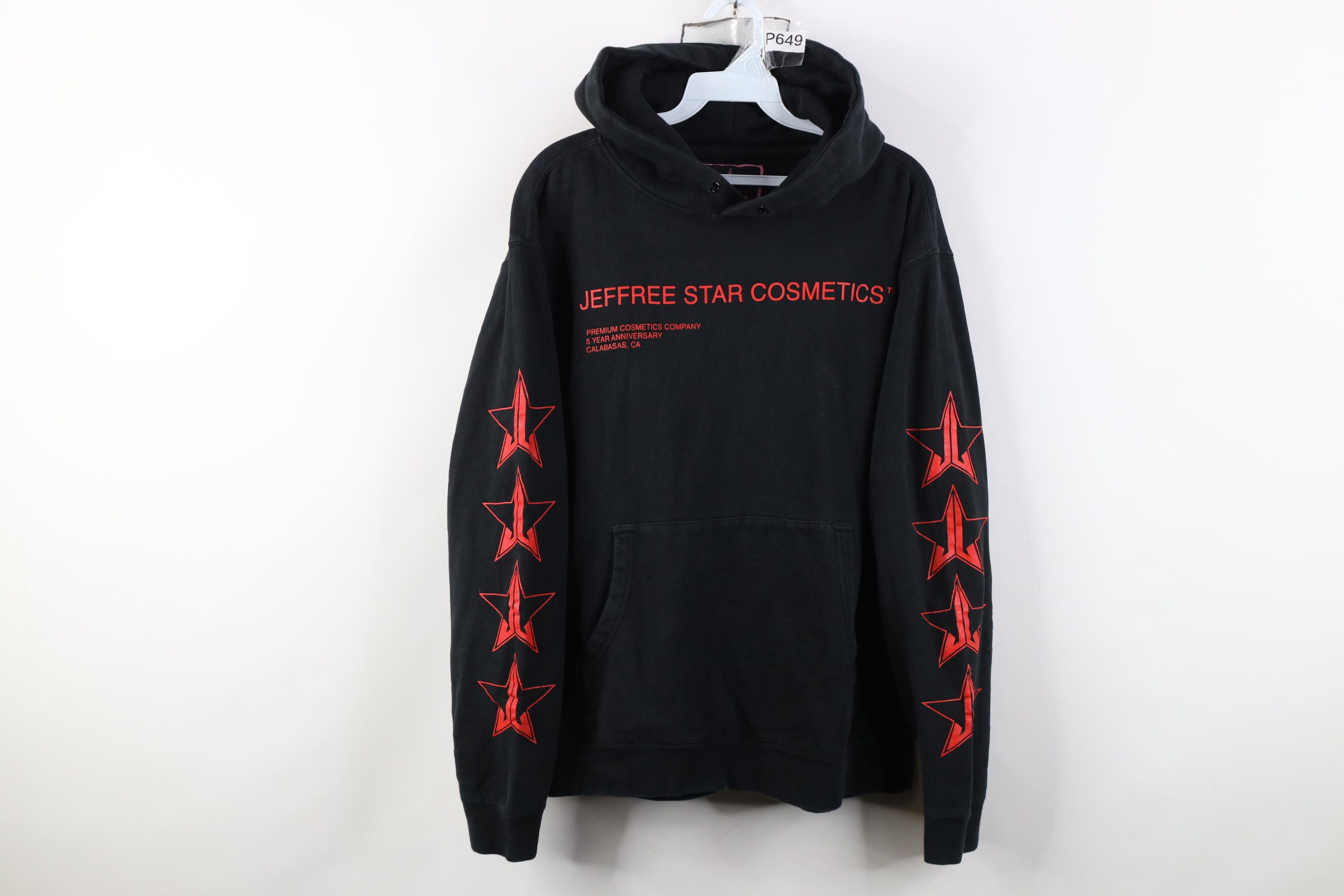 Vintage Jeffree Star Cosmetics 5 Year Anniversary Heavyweight Hoodie Size M / US 6-8 / IT 42-44 - 1 Thumbnail