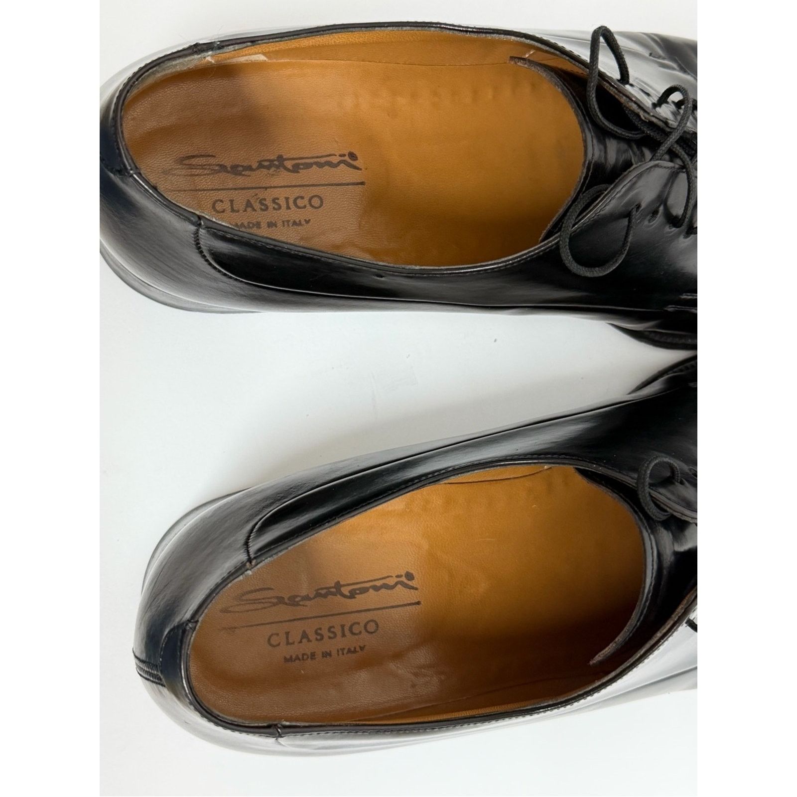 Santoni Santoni Classico Cap Toe Oxford Shoes Mens Pebble Leather Size US 13 / EU 46 - 11 Thumbnail