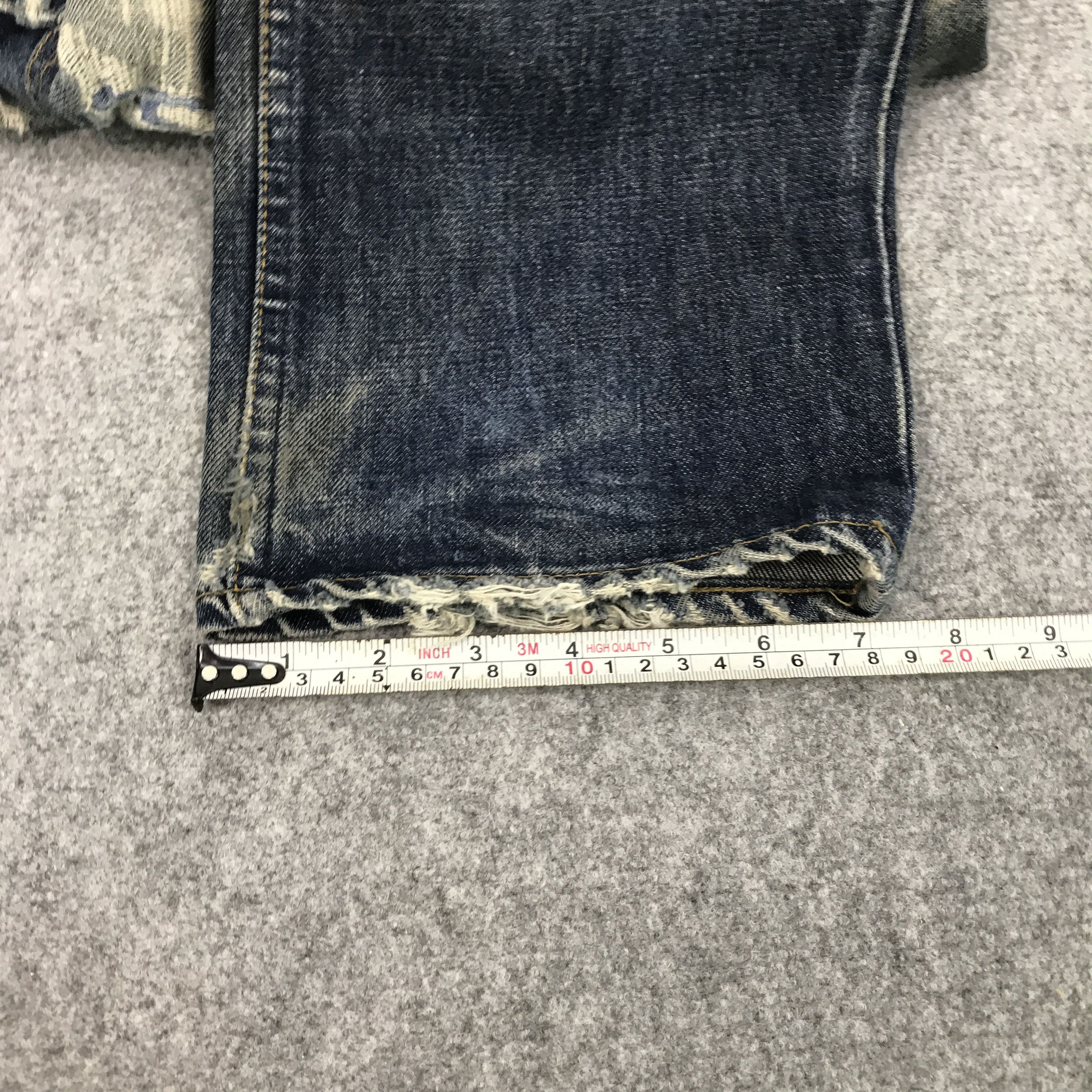 Helmut Lang 1998 HELMUT LANG DISTRESSED DENIM PANTS Size US 30 / EU 46 - 14 Thumbnail