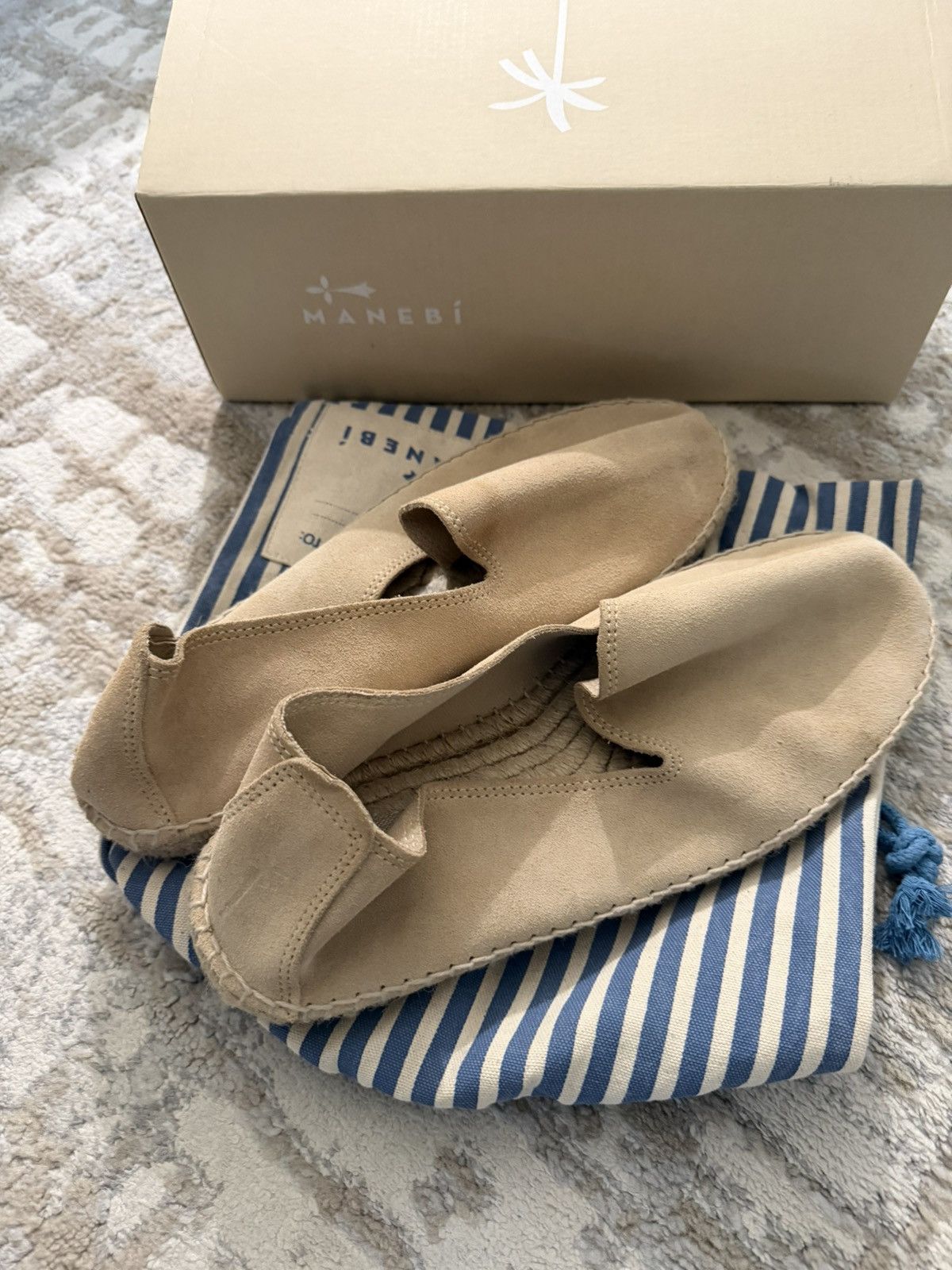 Manebi Manebi Hamptons Beige Suede Espadrilles 44 Size US 10.5 / EU 43-44 - 3 Thumbnail