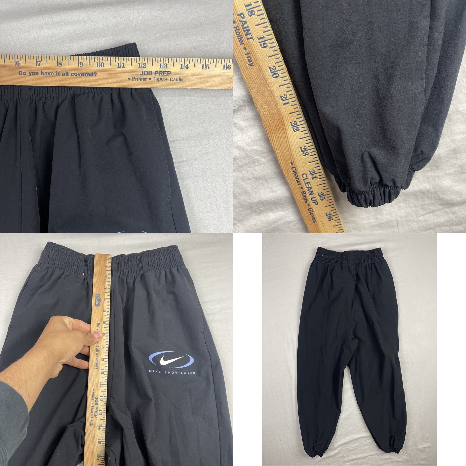 Nike Nike Joggers Womens Small Sportswear Baggy Swoosh Woven Pants Black FN7700 010 Size 26" / US 2 / IT 38 - 8 Thumbnail