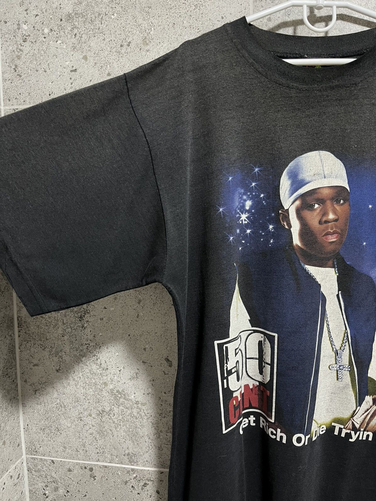50 Cent × Rap Tees × Vintage Two&two 50 cent Get Rich Or Die Tryn Black Size L Size US L / EU 52-54 / 3 - 2 Thumbnail