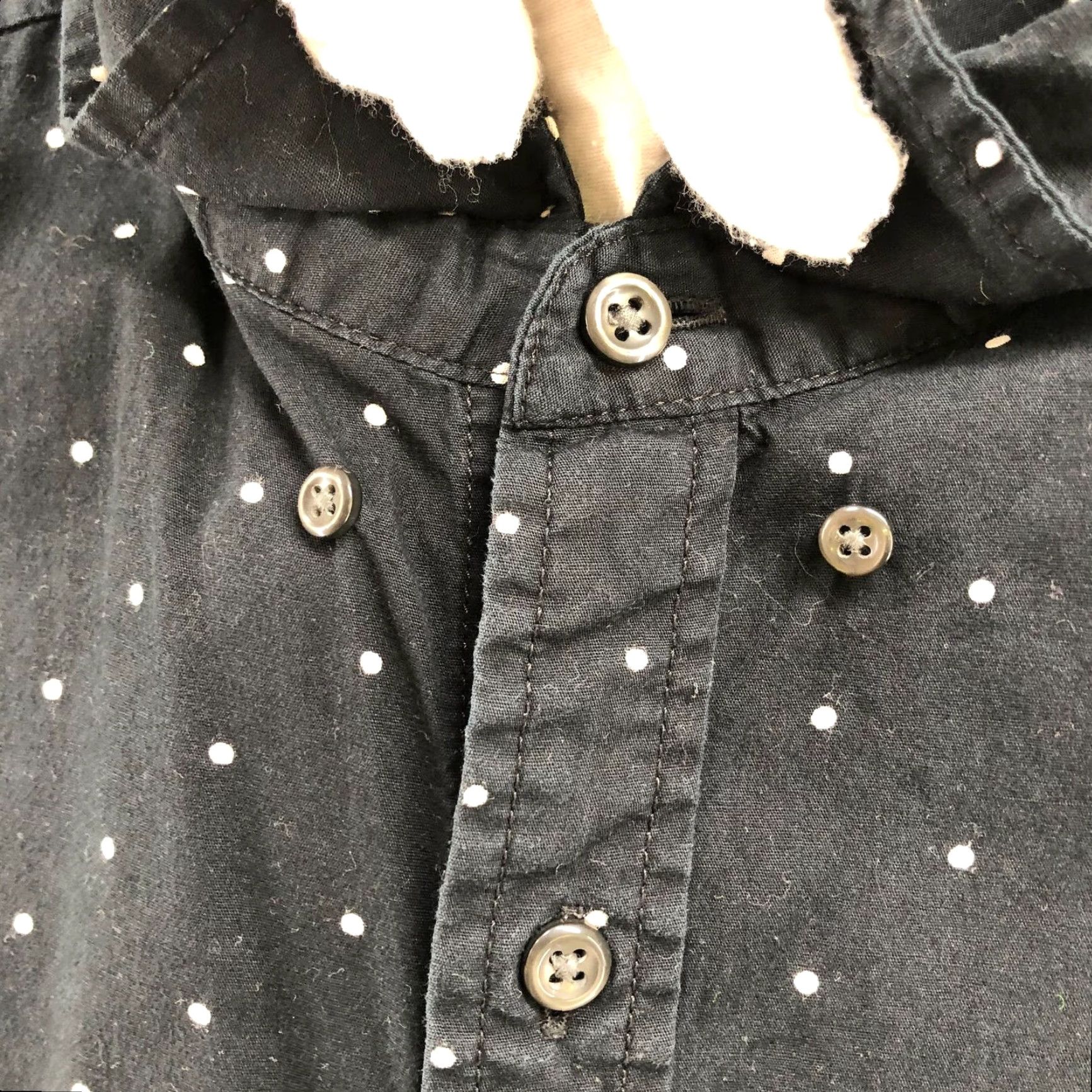 Vintage Ralph Lauren Denim & Supply Polka Dot Button Up Long Sleeve Shirt Mens M Black Cotton Size US M / EU 48-50 / 2 - 7 Thumbnail