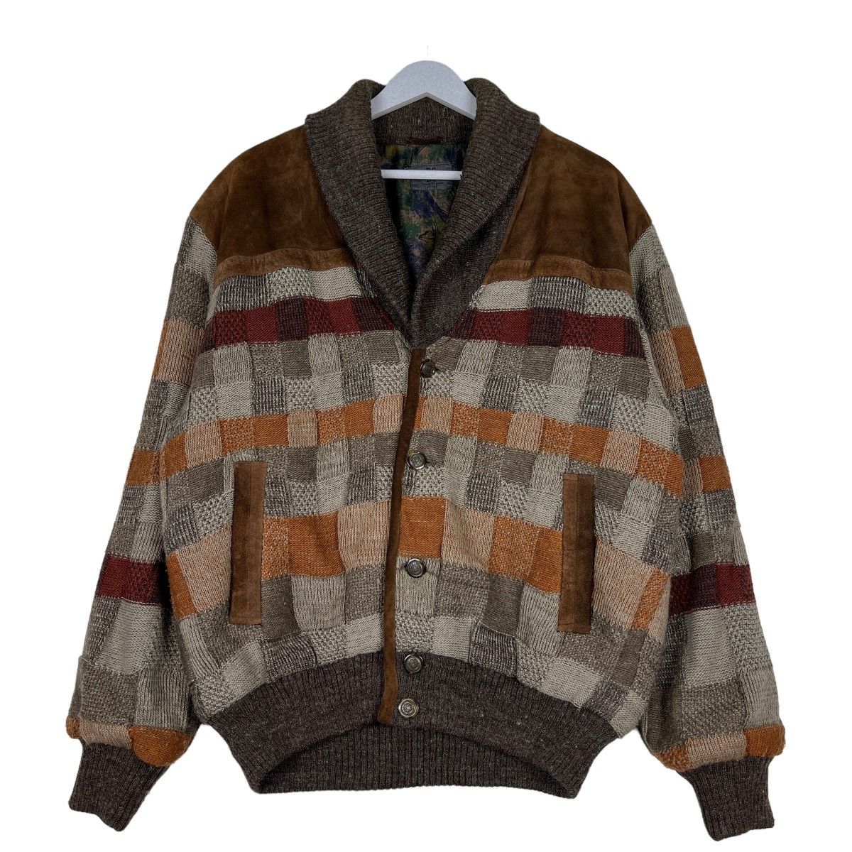 Japanese Brand 🔥 VINTAGE BI COLMAN PATCHWORK BOMBER JACKET Size US L / EU 52-54 / 3 - 1 Thumbnail