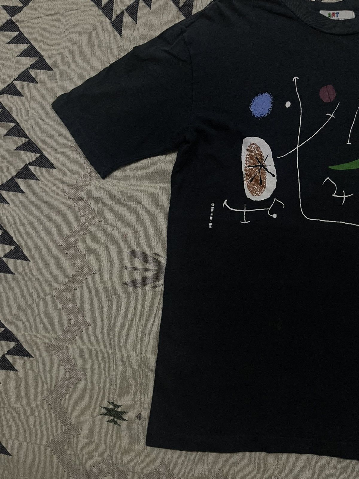 Vintage VINTAGE 1995 SUCC JOAN MIRO ART BLACK TEES FADED Size US M / EU 48-50 / 2 - 3 Thumbnail