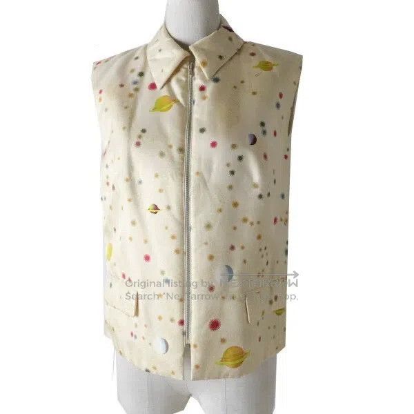 Hermes Hermes Planet-patterned medium cotton silk zippered vest Size XS / US 0-2 / IT 36-38 - 1 Thumbnail