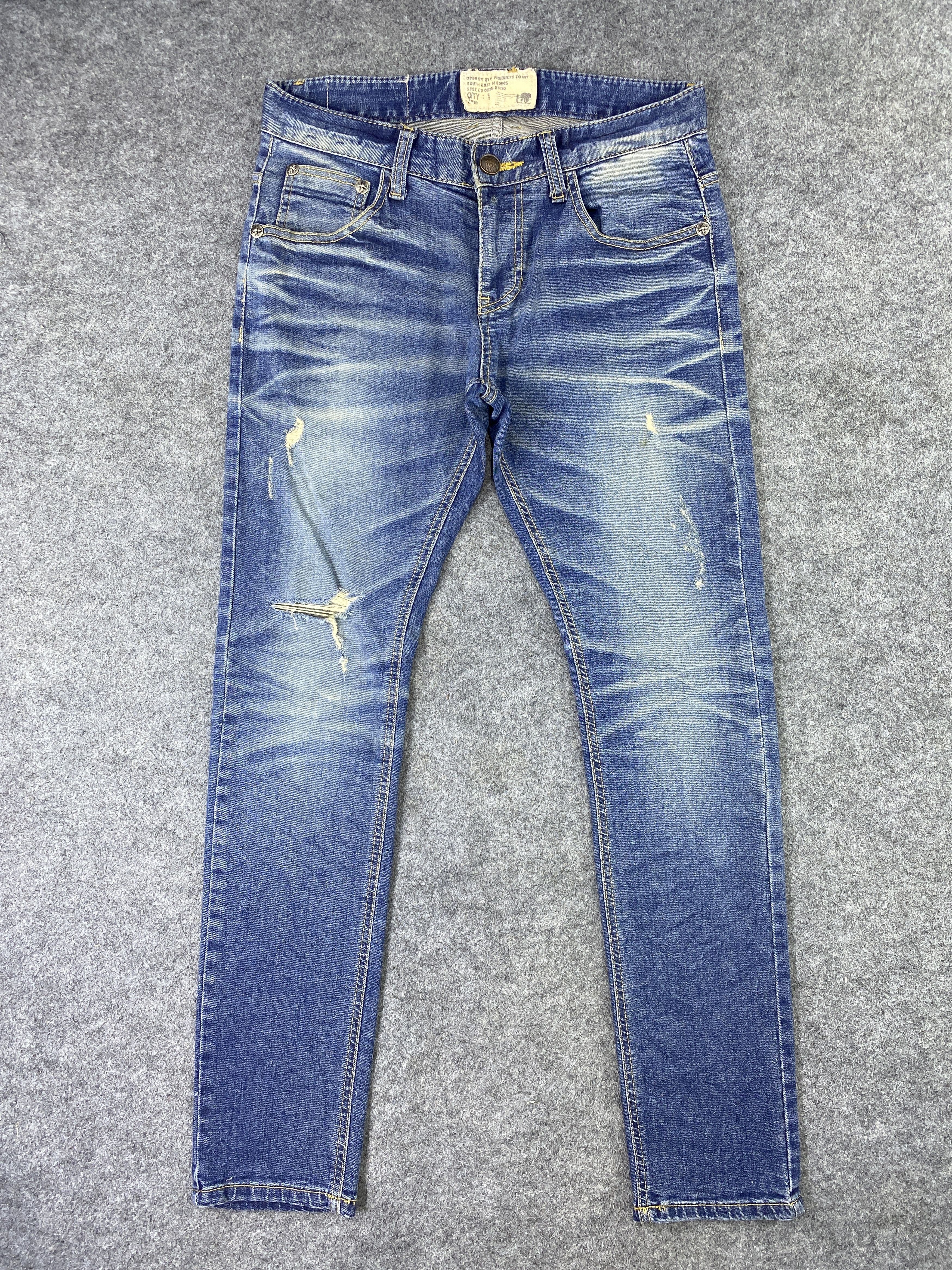 Japanese Brand Japanese Brand DPSR Distressed Blue Wash Denim - J1080 Size US 32 / EU 48 - 1 Thumbnail