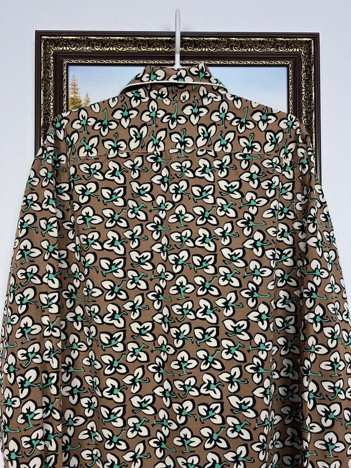 Doppiaa DoppiAA Band Collar Cotton Shirt Floral Pattern 41 L Size US L / EU 52-54 / 3 - 6 Thumbnail