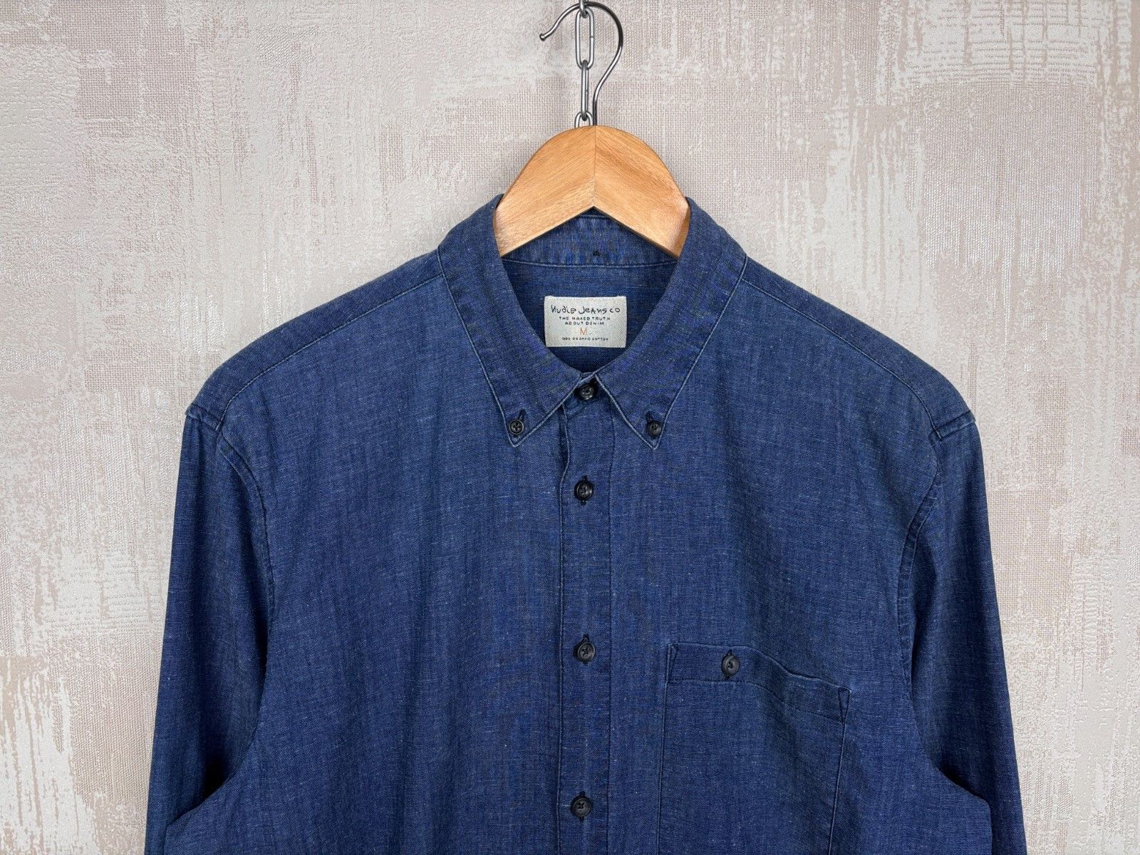 Nudie Jeans Nudie Jeans Stanley Deep Blue Long Sleeve Shirt Button Down Size US M / EU 48-50 / 2 - 1 Thumbnail