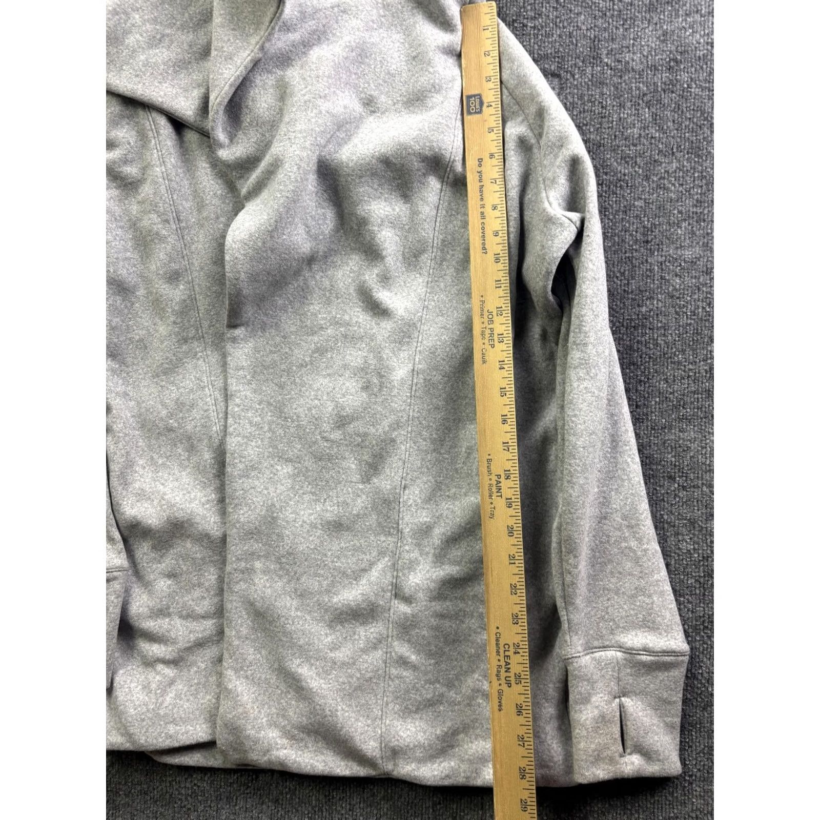 Athleta Athleta Sweatshirt Womens L Gray Fleece Cowl Neck Pullover Thermal Raglan Classic Sweatshirt L Women's Size L / US 10 / IT 46 - 3 Thumbnail