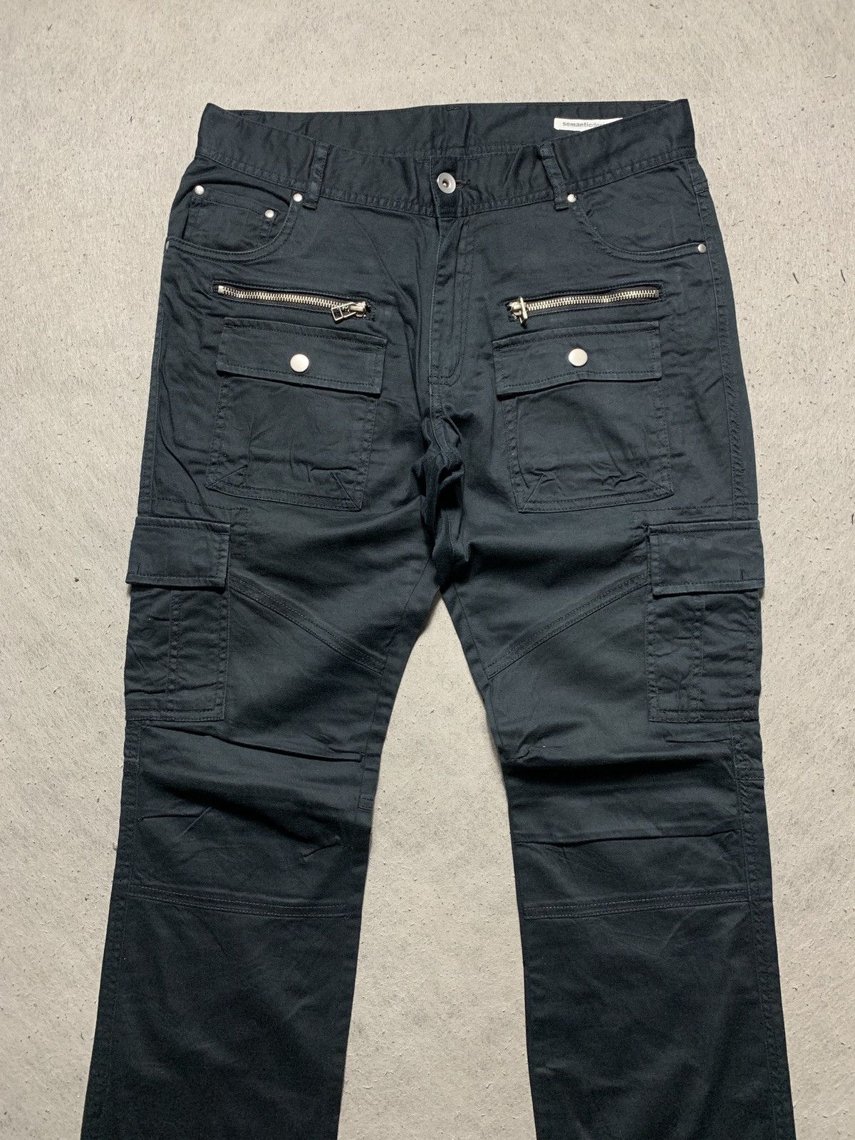 semanticdesign Semantic Design Multi Pockets Cargo Pant in Black Size US 31 - 2 Thumbnail