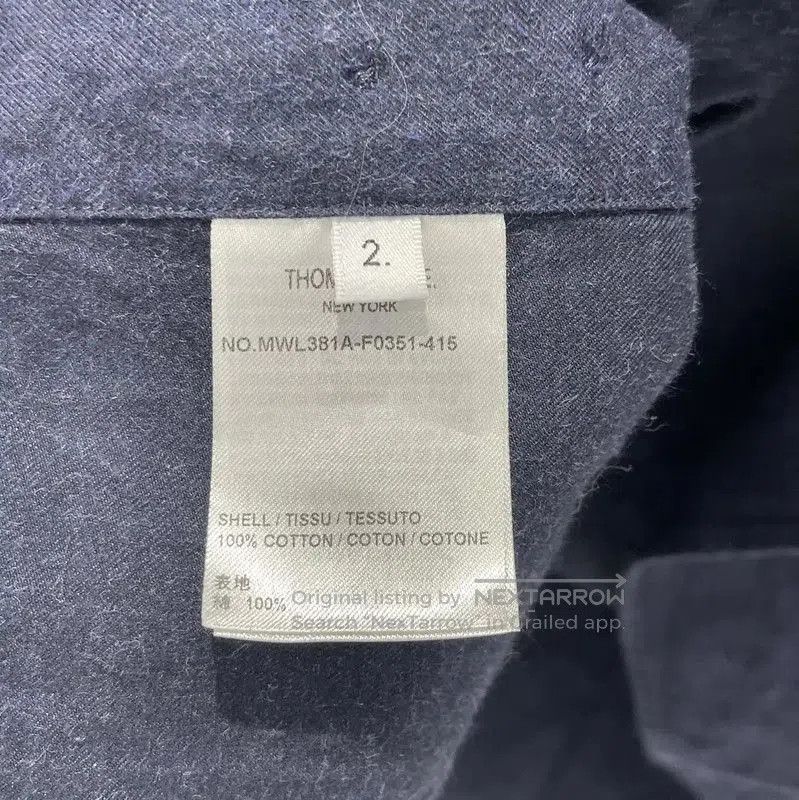 Thom Browne Thom Browne Navy Cotton Long Sleeve Shirt . Size US M / EU 48-50 / 2 - 7 Thumbnail