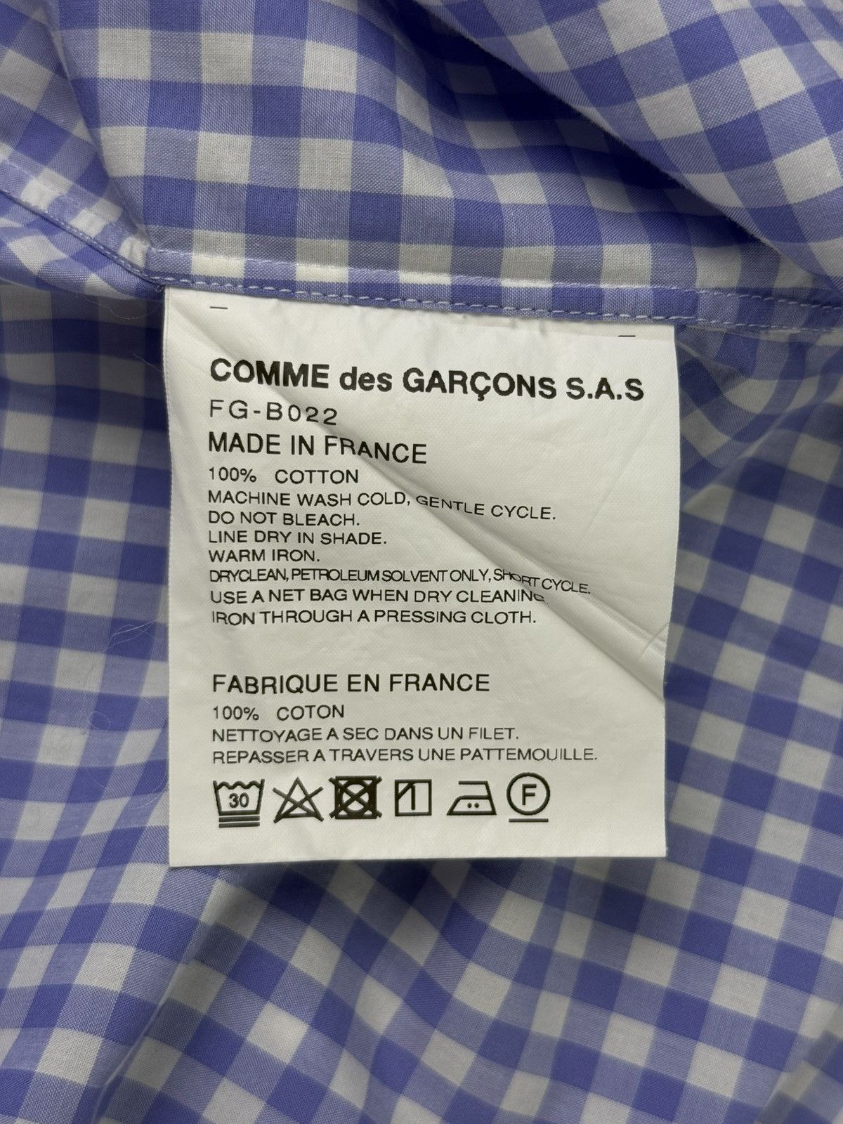 Comme des Garcons SHIRT CDG SHIRT - S/S21 Paneling Gingham Check Shirt Size US M / EU 48-50 / 2 - 8 Thumbnail