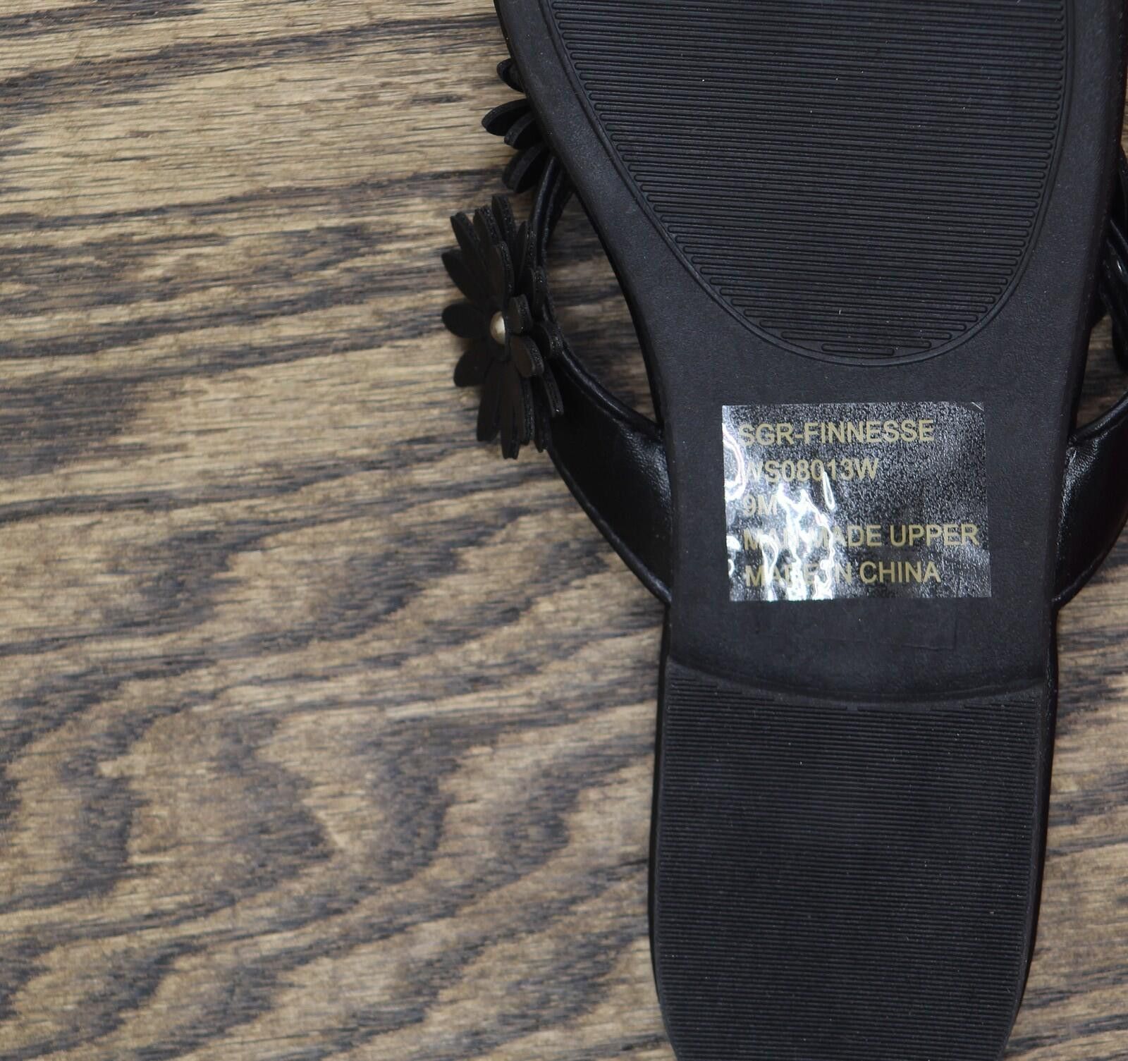 Sugar Nwt Sugar Flops With Embellished Floral Design Black 9m Size US 9 / IT 39 - 8 Thumbnail