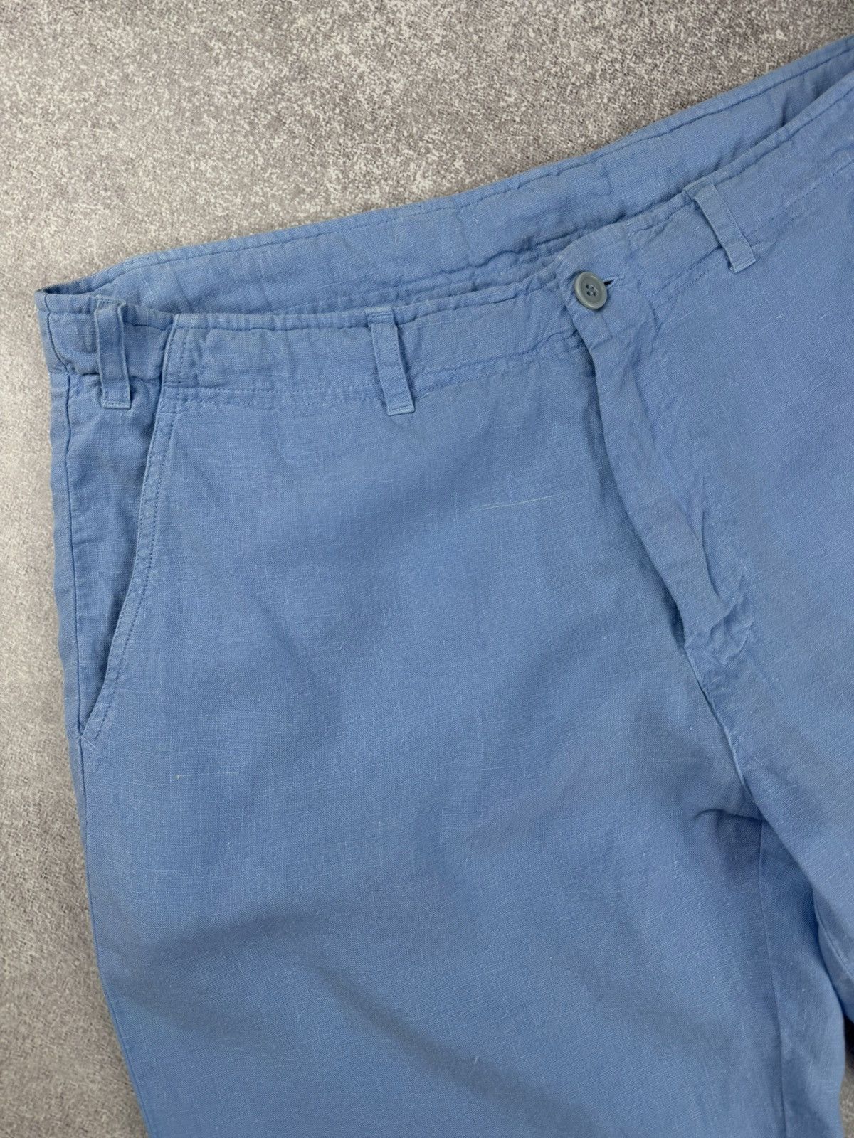 Corneliani Corneliani ID Blue Linen Shorts Men’s Size 52 Size US 34 / EU 50 - 4 Thumbnail
