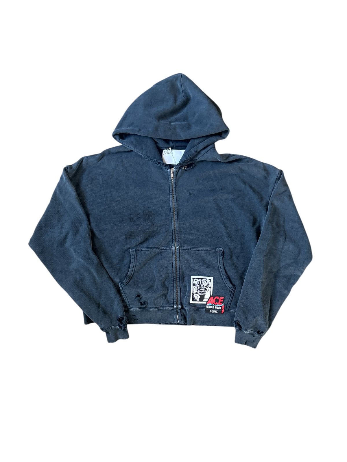 Paly Hollywood Zanucks Zip Up Hooded Sweatshirt Blue Multi | Grailed