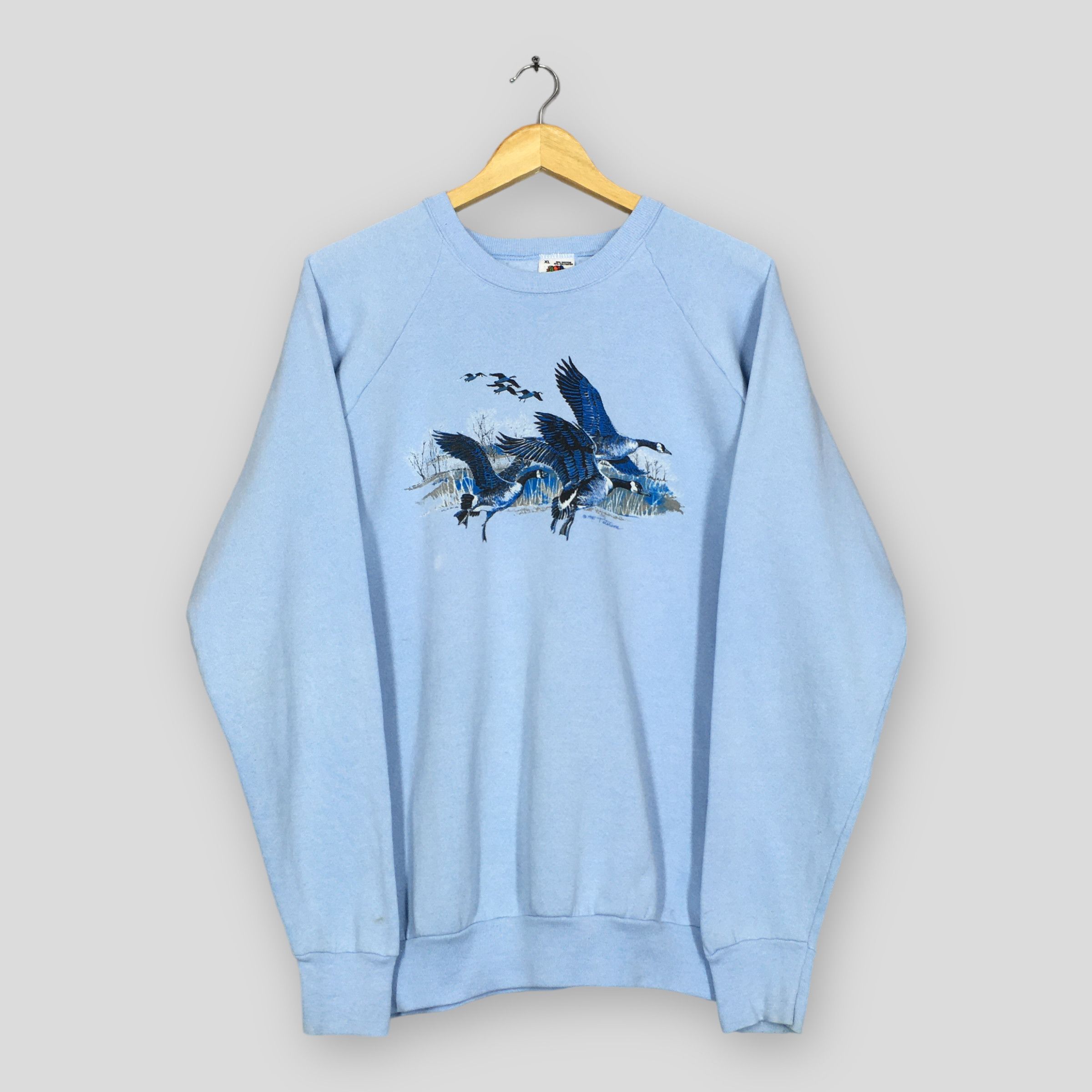 Habitat Vintage 80s Mottled Duck Wildlife Sweatshirt XLarge Size US XL / EU 56 / 4 - 1 Thumbnail