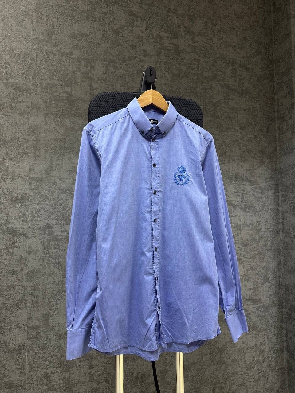 Dolce & Gabbana × Vintage Vintage Dolce&Gabbana Blue Big Loo Mens Shirt Size US M / EU 48-50 / 2 - 2 Thumbnail