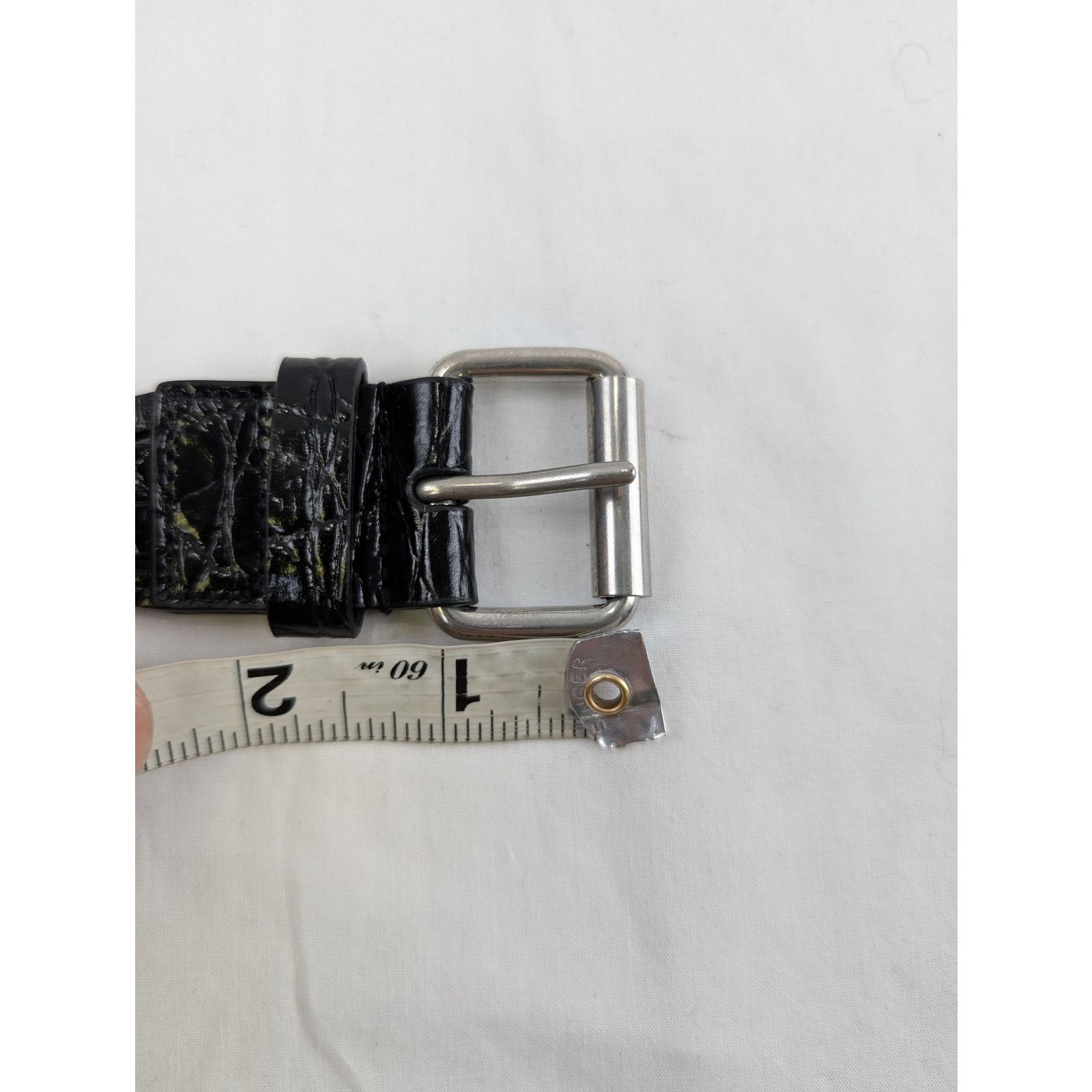 Saint Laurent Paris o1rshd1 Q:2 / Size:100/ Motorcycle Buckle Braided Belt Size 40 - 9 Thumbnail
