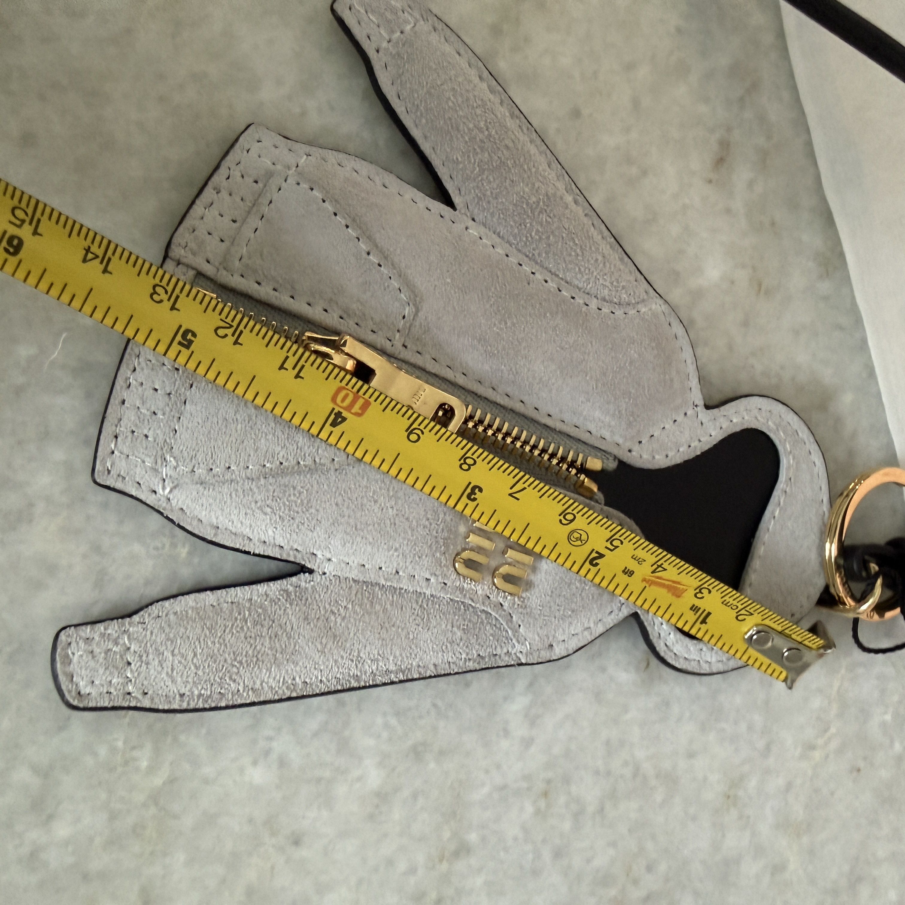 Miu Miu Miu Miu Trick 5TL530 Gray Leather MIU HOODIE Charm Keychain Size ONE SIZE - 9 Thumbnail