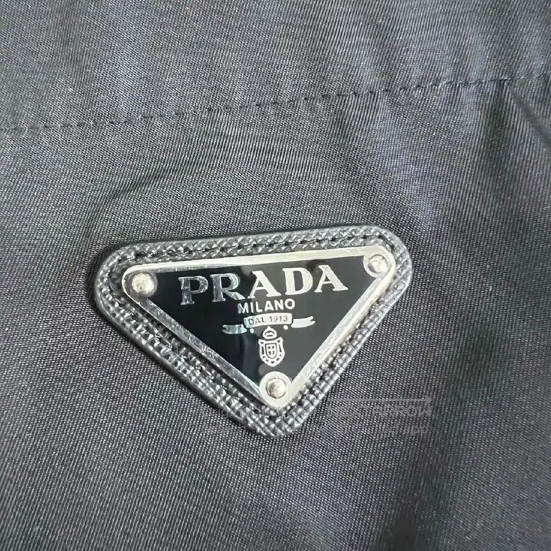 Prada Prada Black Cotton Oversized Men's Jacket. Size US XL / EU 56 / 4 - 5 Thumbnail