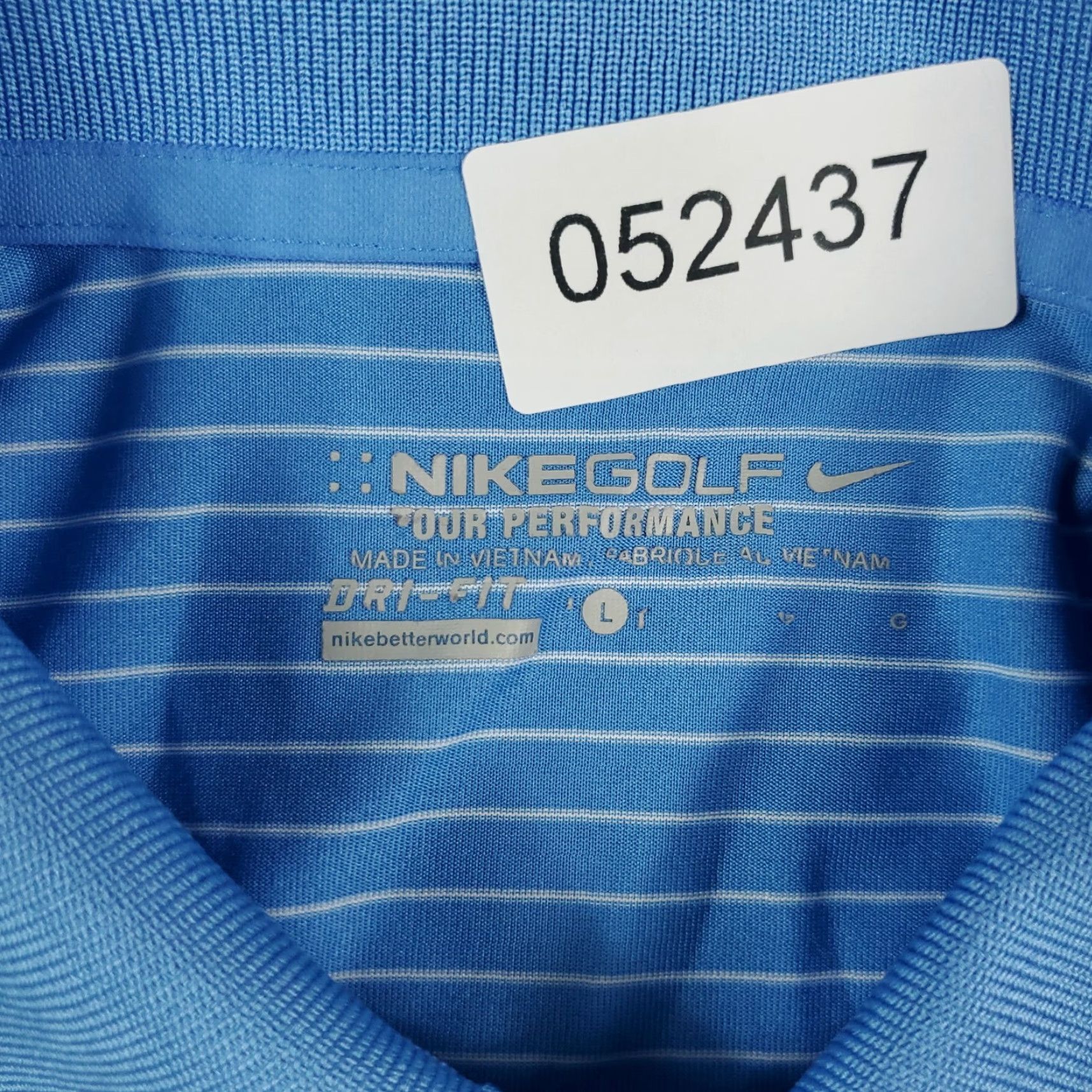 Nike Nike Polo Shirt Mens L Blue Striped Swoosh Golf Casual Short Sleeve - Polo Mens Blue Nike Shirt Size US L / EU 52-54 / 3 - 7 Thumbnail