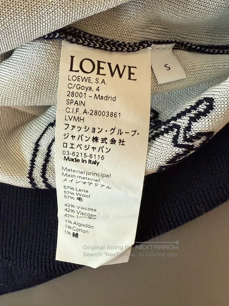 Loewe Loewe Navy blue logo knitted top Size S / US 4 / IT 40 - 4 Thumbnail