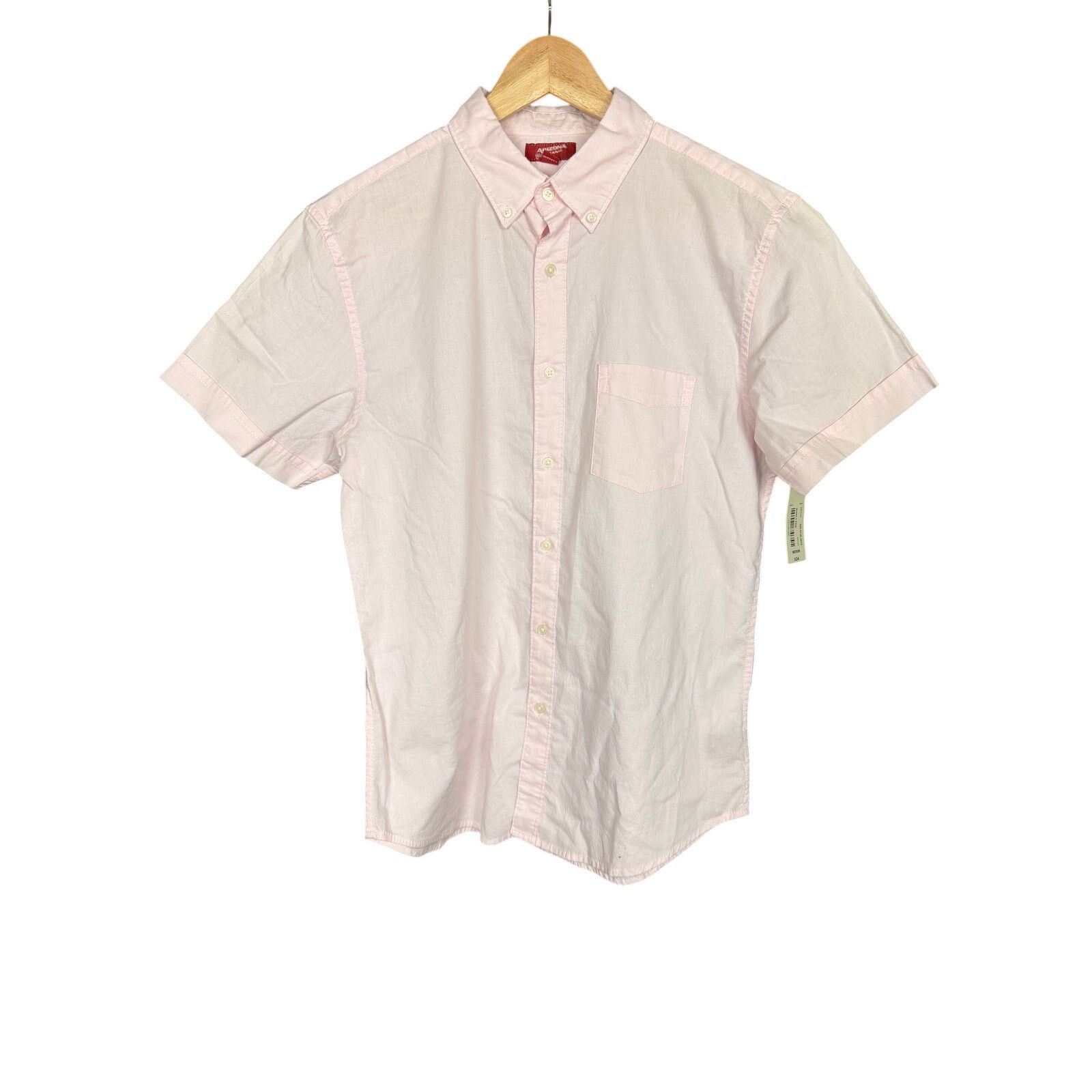 Arizona Jean Co. Arizona Barely Pink Short Sleeve Button Up Shirt Size M NWT Size US M / EU 48-50 / 2 - 1 Thumbnail