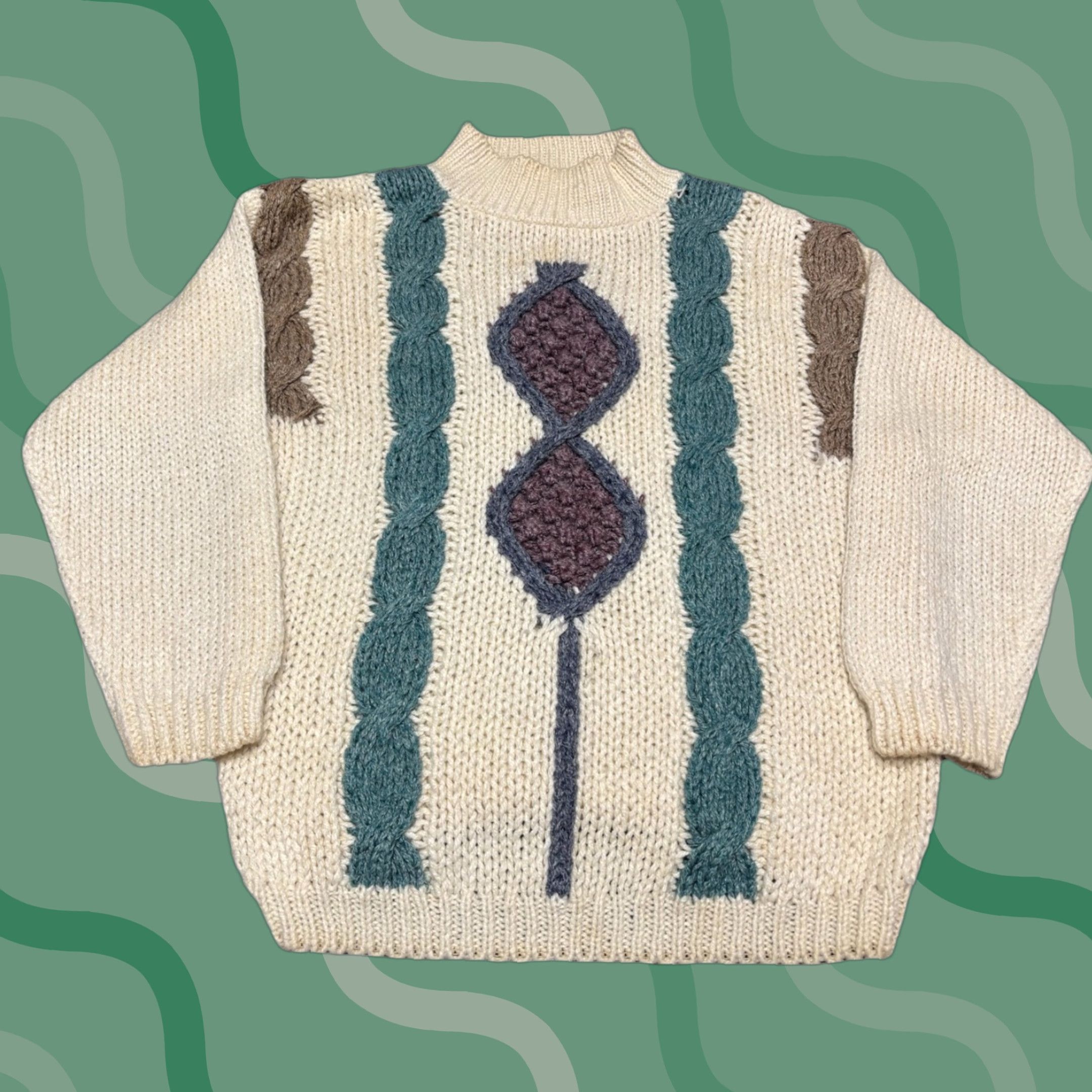 Vintage VINTAGE Sweater Womens Knit Cottage Grandma Pullover White H6 Size S / US 4 / IT 40 - 1 Thumbnail